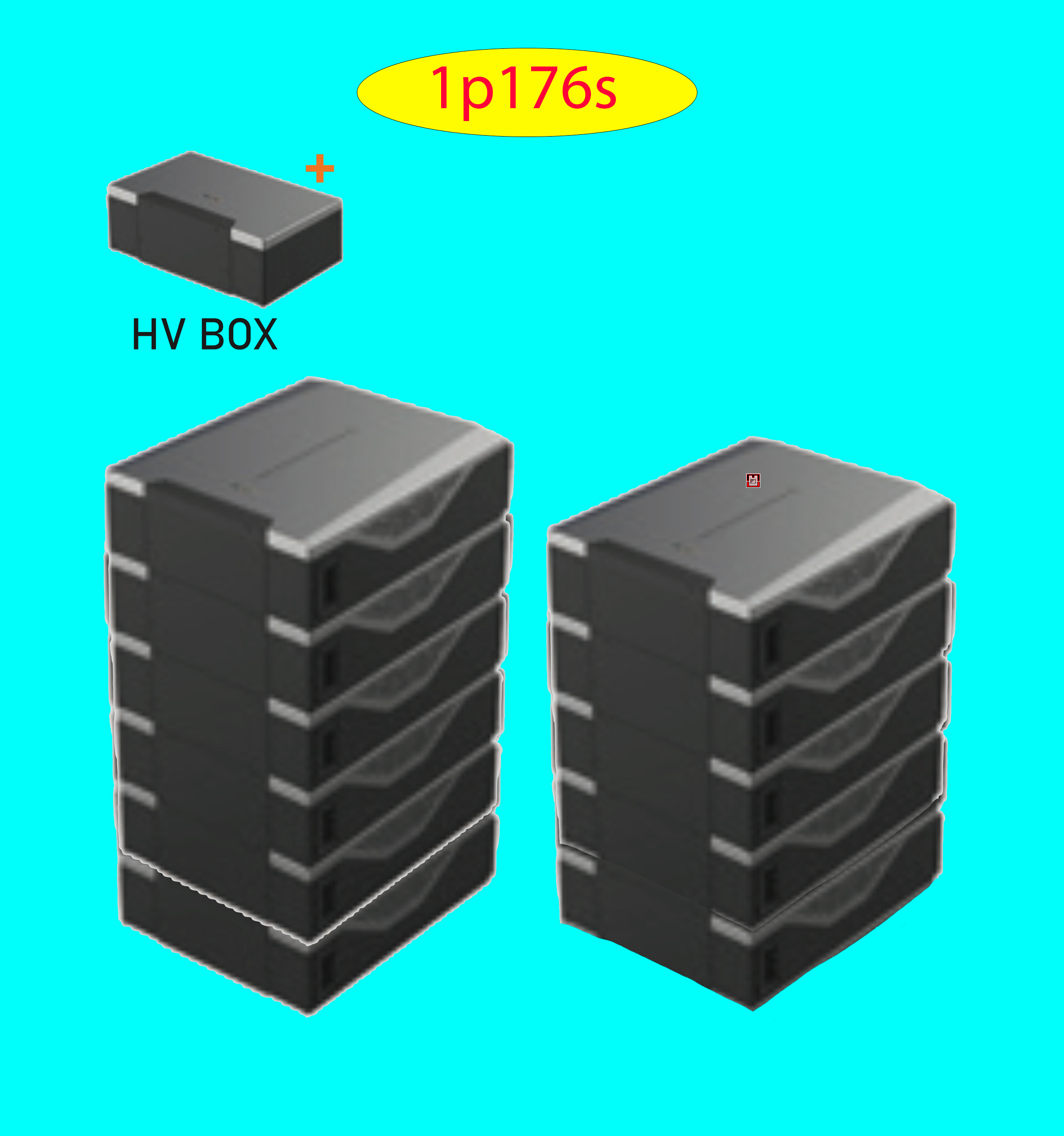Product image for Battery Recycle East Penn Battery Deka Duration 1p11x16s HV DD5300 1CLUSTERS 2STACKS HVCable