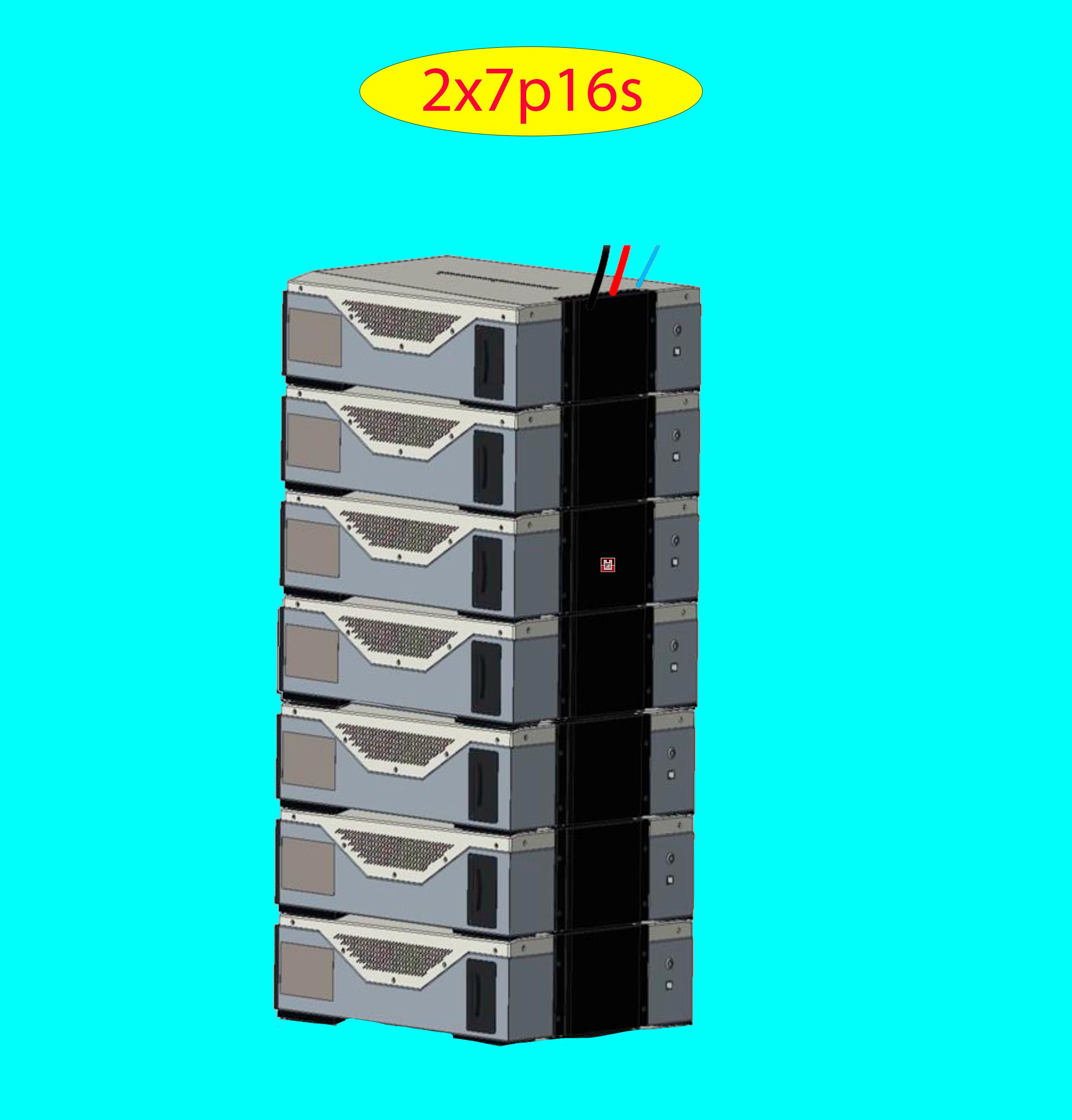 Product image for Battery Recycle East Penn Battery Deka Duration 2x7p16s LV DD5300 w 2CLUSTERS 2STACKS 0.25