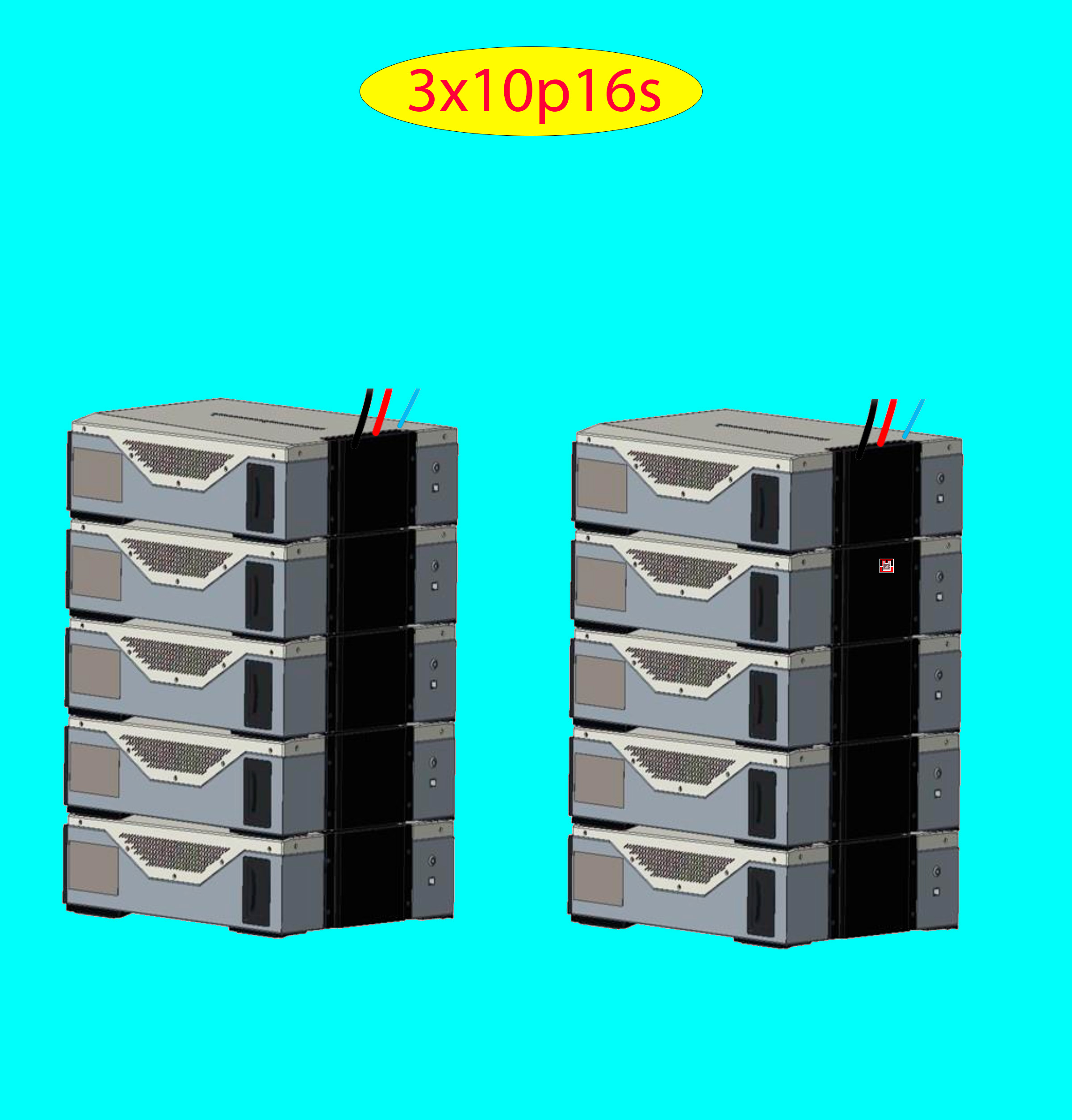 Product image for Battery Recycle East Penn Battery Deka Duration 3x10p16s LV DD5300 w 3CLUSTERS 6STACKS 0.25