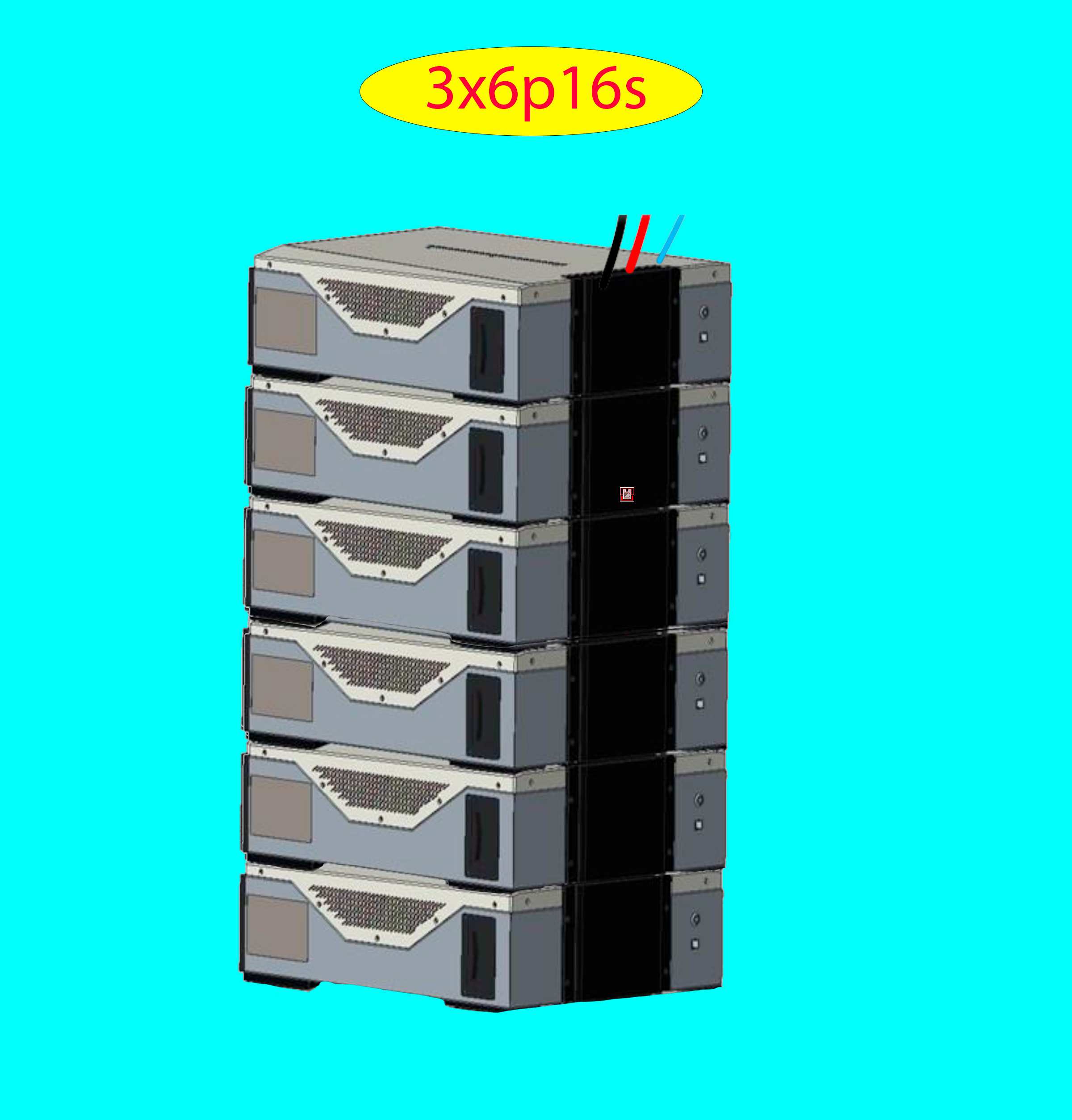 Product image for Battery Recycle East Penn Battery Deka Duration 3x6p16s LV DD5300 w 3CLUSTERS 3STACKS 0.25