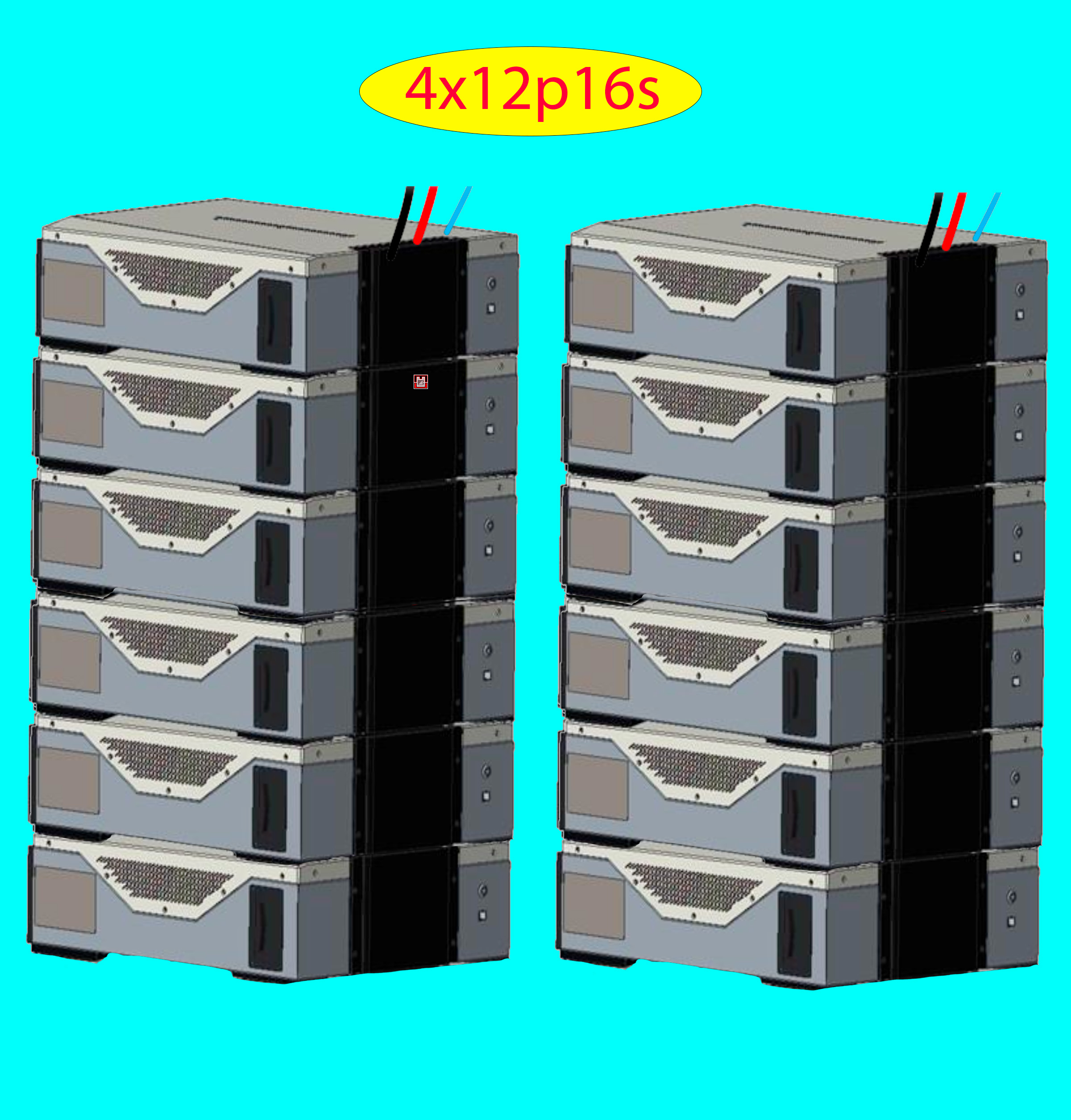 Product image for Battery Recycle East Penn Battery Deka Duration 4x12p16s LV DD5300 w 4CLUSTERS 8STACKS 0.25