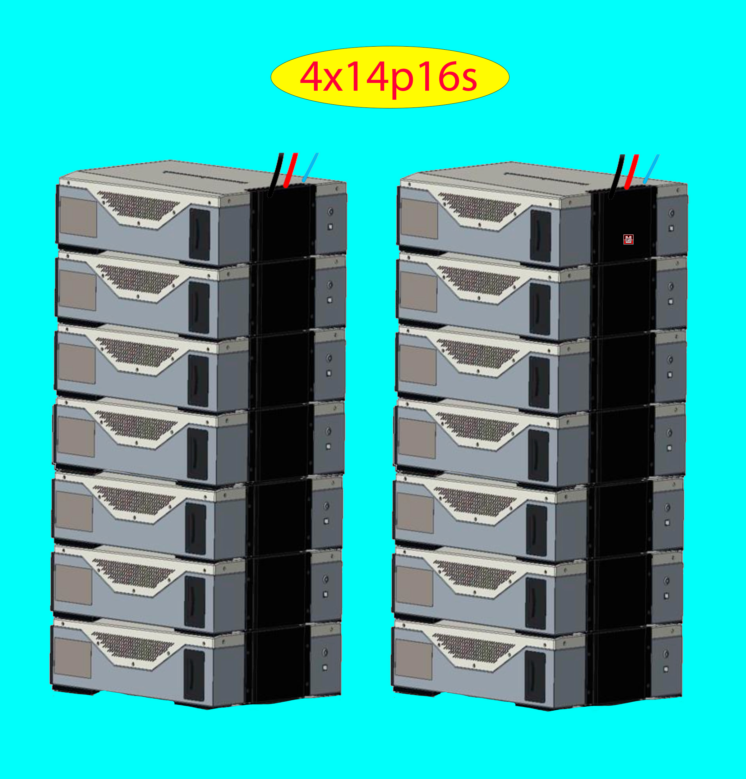 Product image for Battery Recycle East Penn Battery Deka Duration 4x14p16s LV DD5300 w 4CLUSTERS 8STACKS 0.25