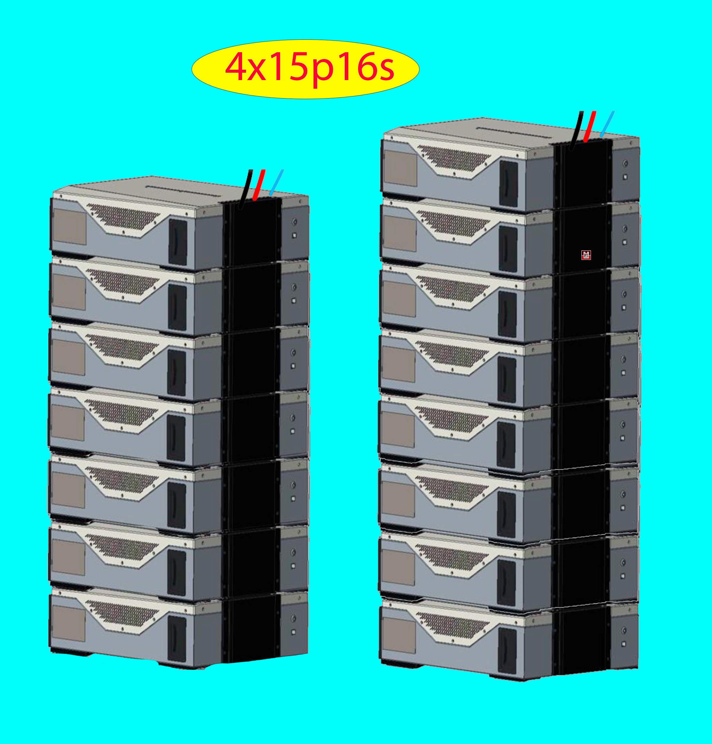 Product image for Battery Recycle East Penn Battery Deka Duration 4x15p16s LV DD5300 w 4CLUSTERS 8STACKS 0.25