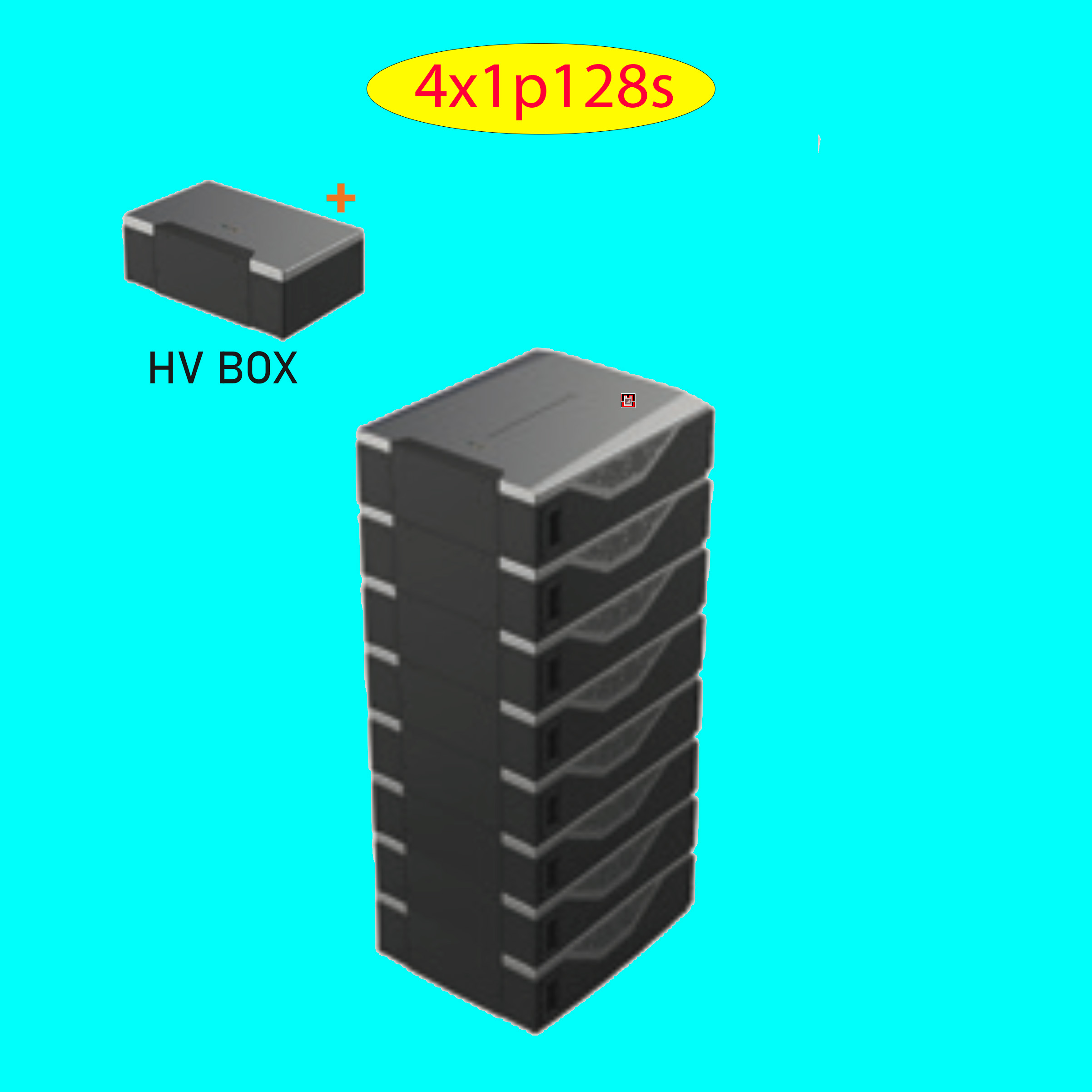 Product image for Battery Recycle East Penn Battery Deka Duration 4x1p8x16s HV DD5300 4CLUSTERS 4STACKS HVCable