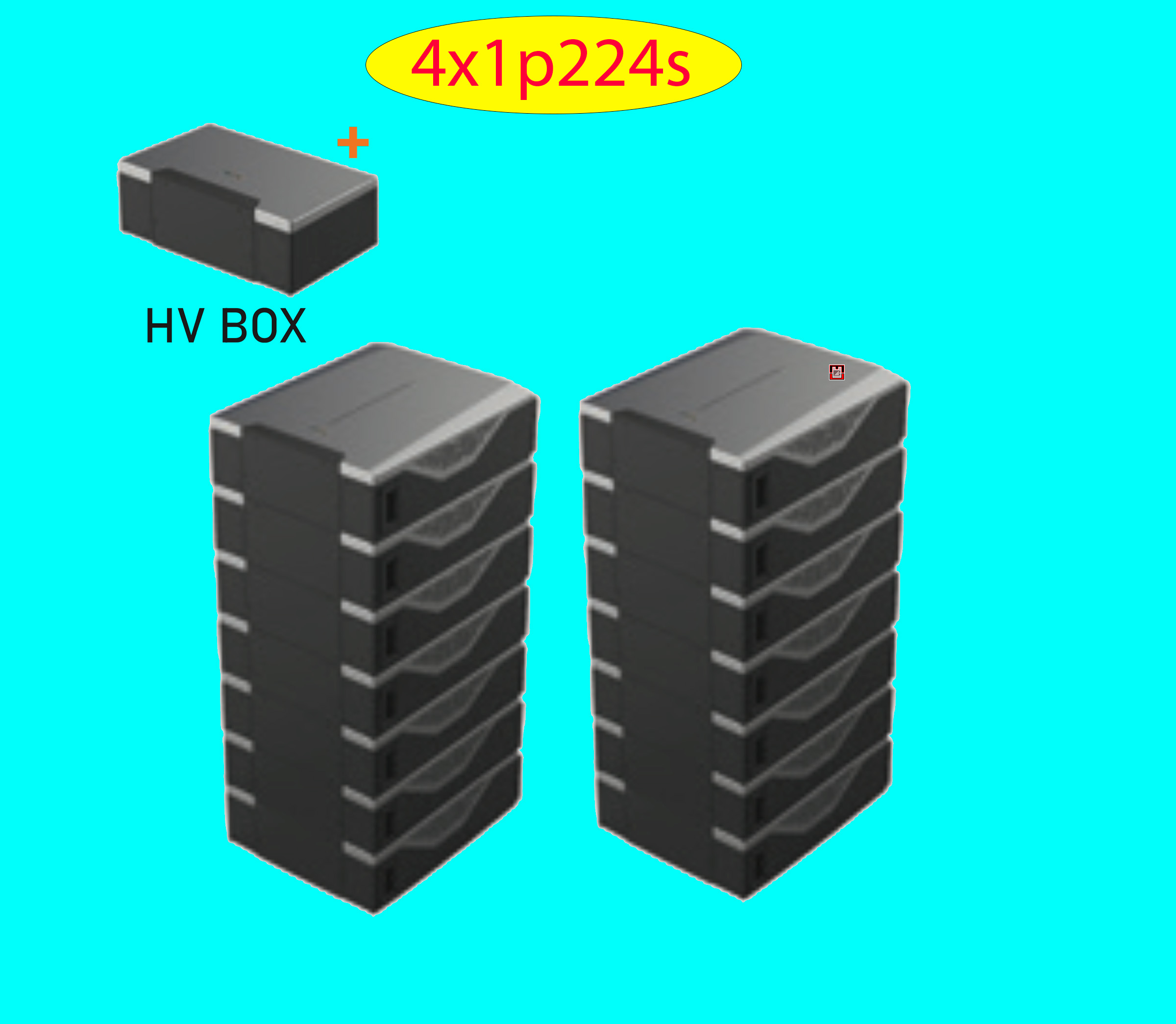 Product image for Battery Recycle East Penn Battery Deka Duration 4x1p14x16s HV DD5300 4CLUSTERS 8STACKS HVCable