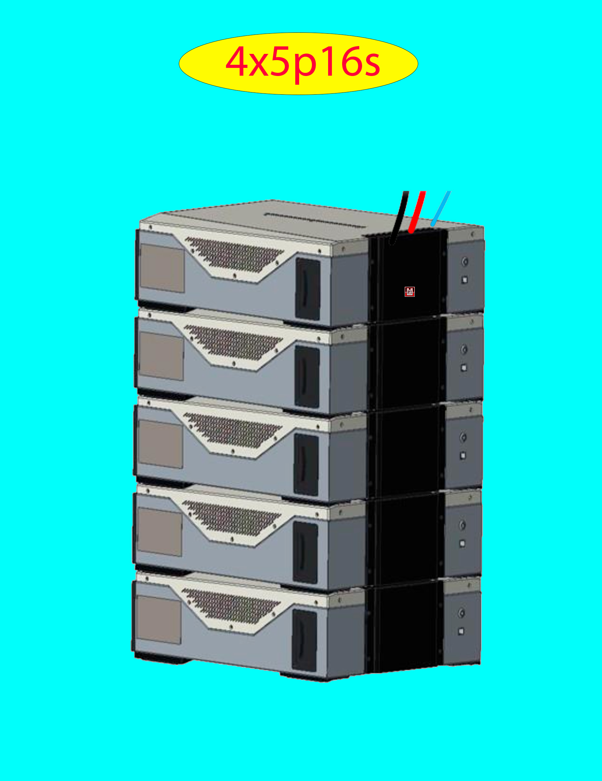 Product image for Battery Recycle East Penn Battery Deka Duration 4x5p16s LV DD5300 w 4CLUSTERS 4STACKS 0.25