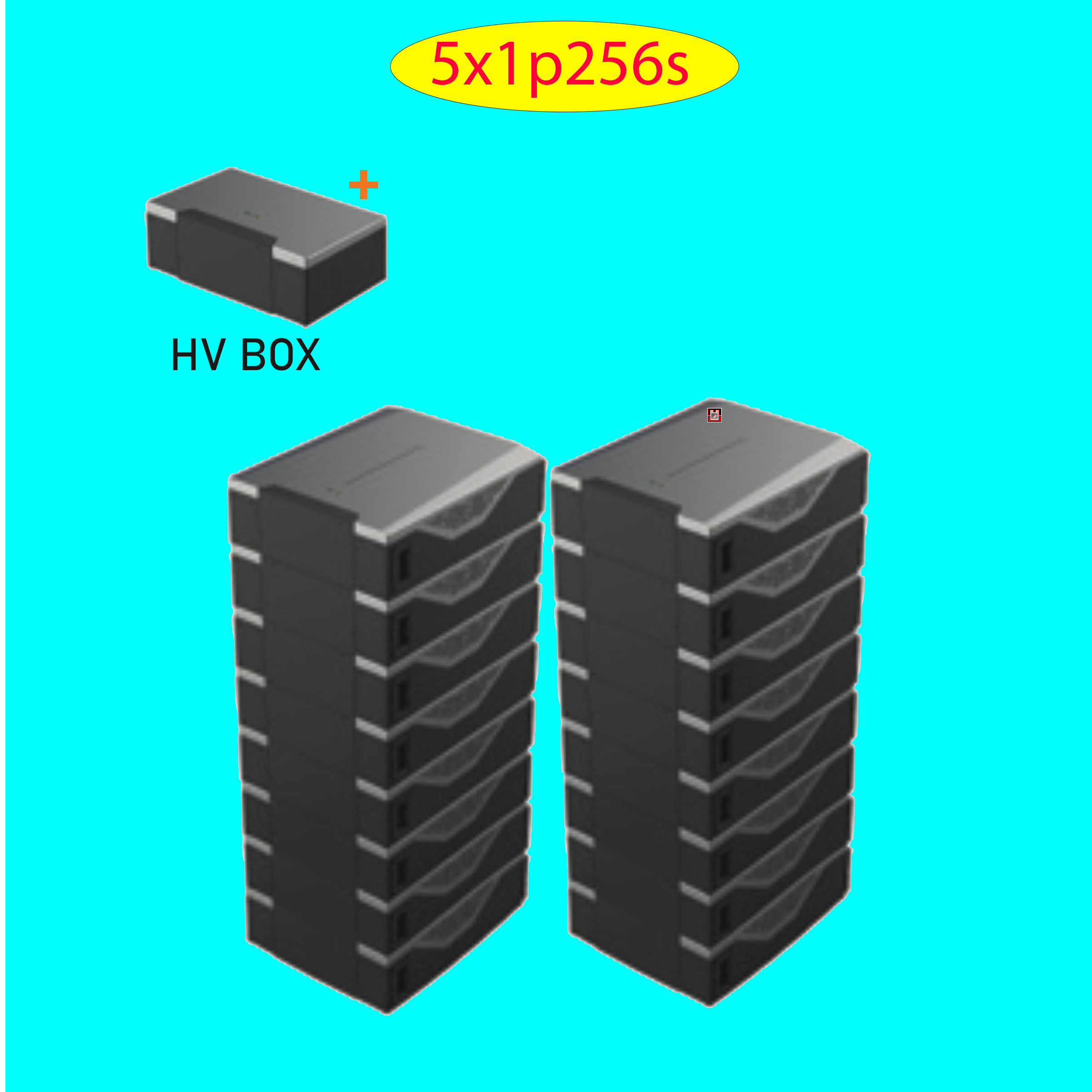 Product image for Battery Recycle East Penn Battery Deka Duration 5x1p16x16s HV DD5300 5CLUSTERS 10STACKS HVCable
