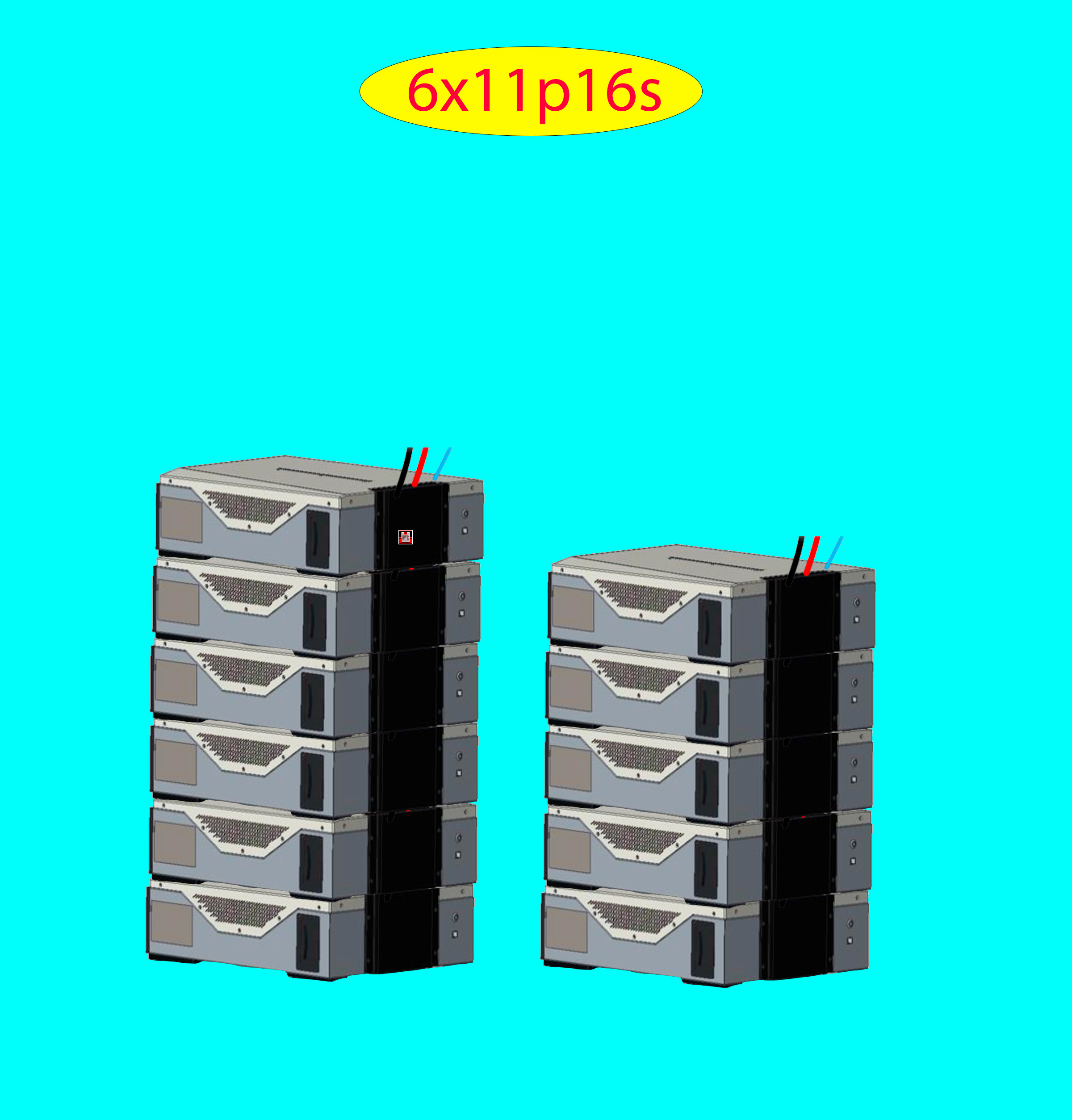 Product image for Battery Recycle East Penn Battery Deka Duration 6x11p16s LV DD5300 w 6CLUSTERS 12STACKS 0.25