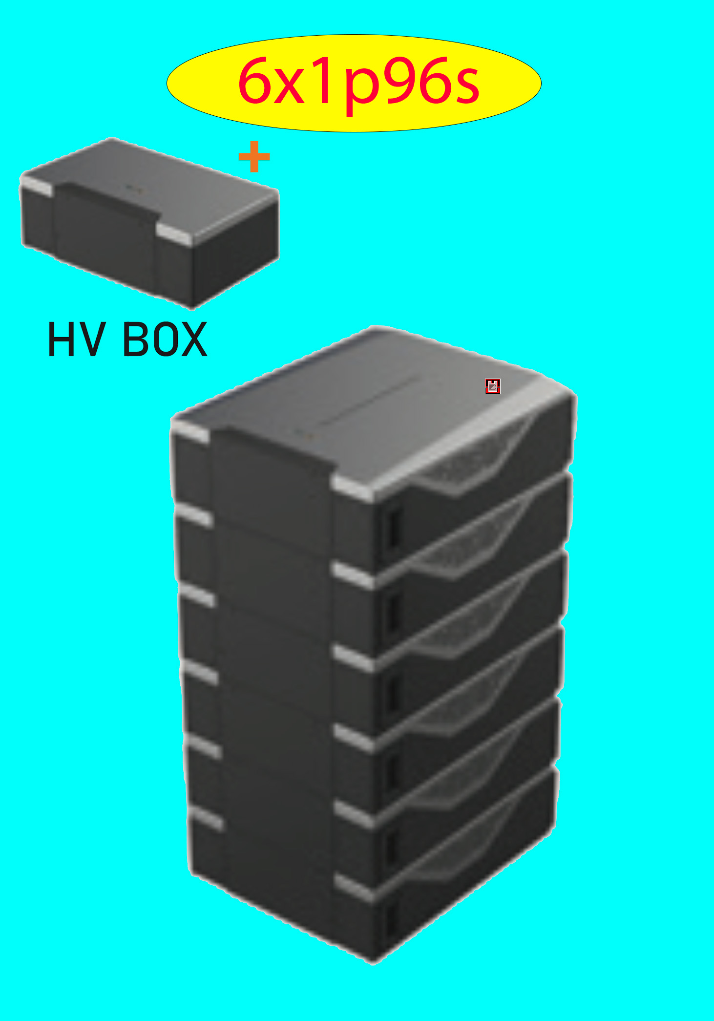 Product image for Battery Recycle East Penn Battery Deka Duration 6x1p6x16s HV DD5300 6CLUSTERS 6STACKS HVCable