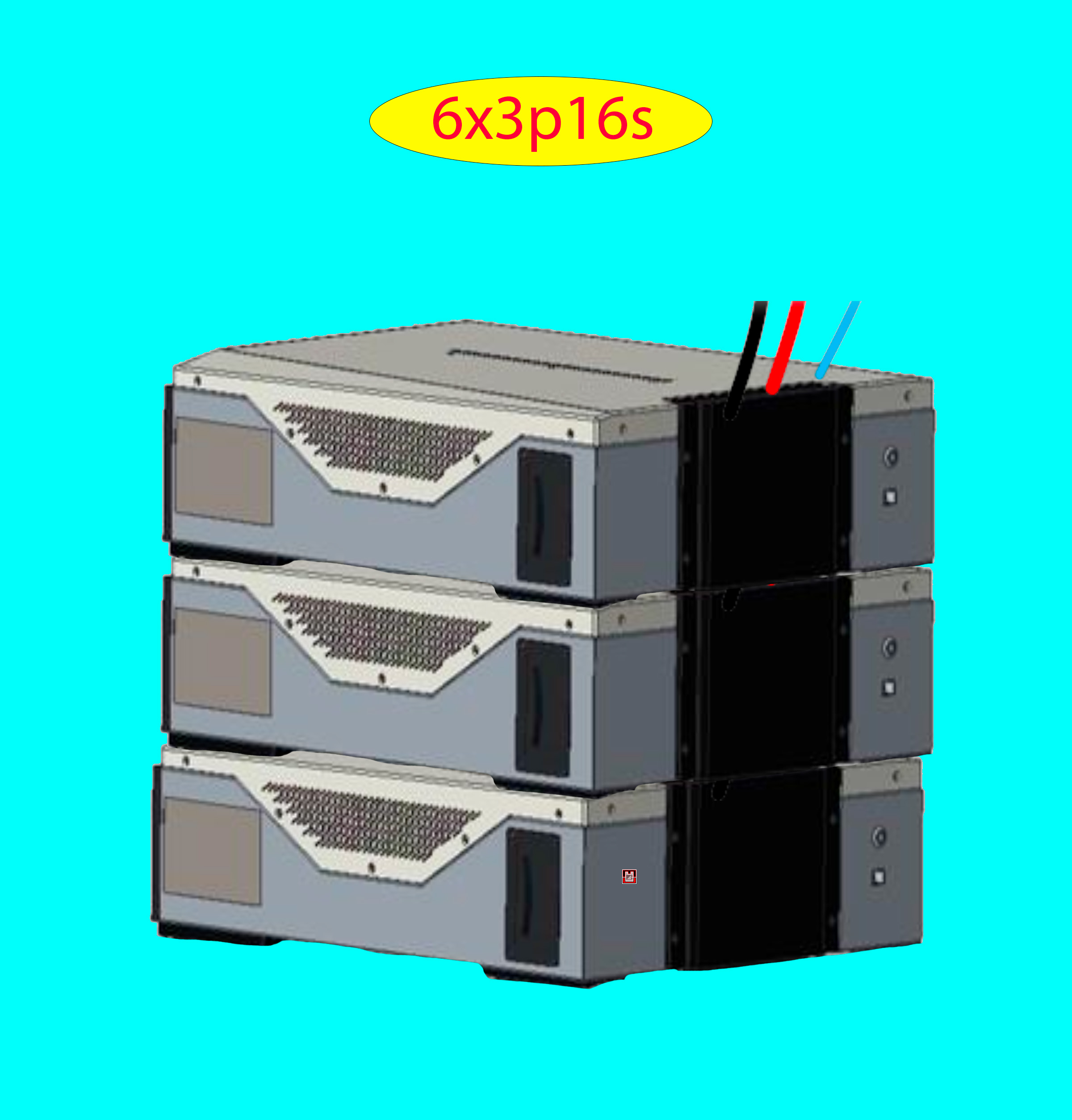 Product image for Battery Recycle East Penn Battery Deka Duration 6x3p16s LV DD5300 w 6CLUSTERS 6STACKS 0.25