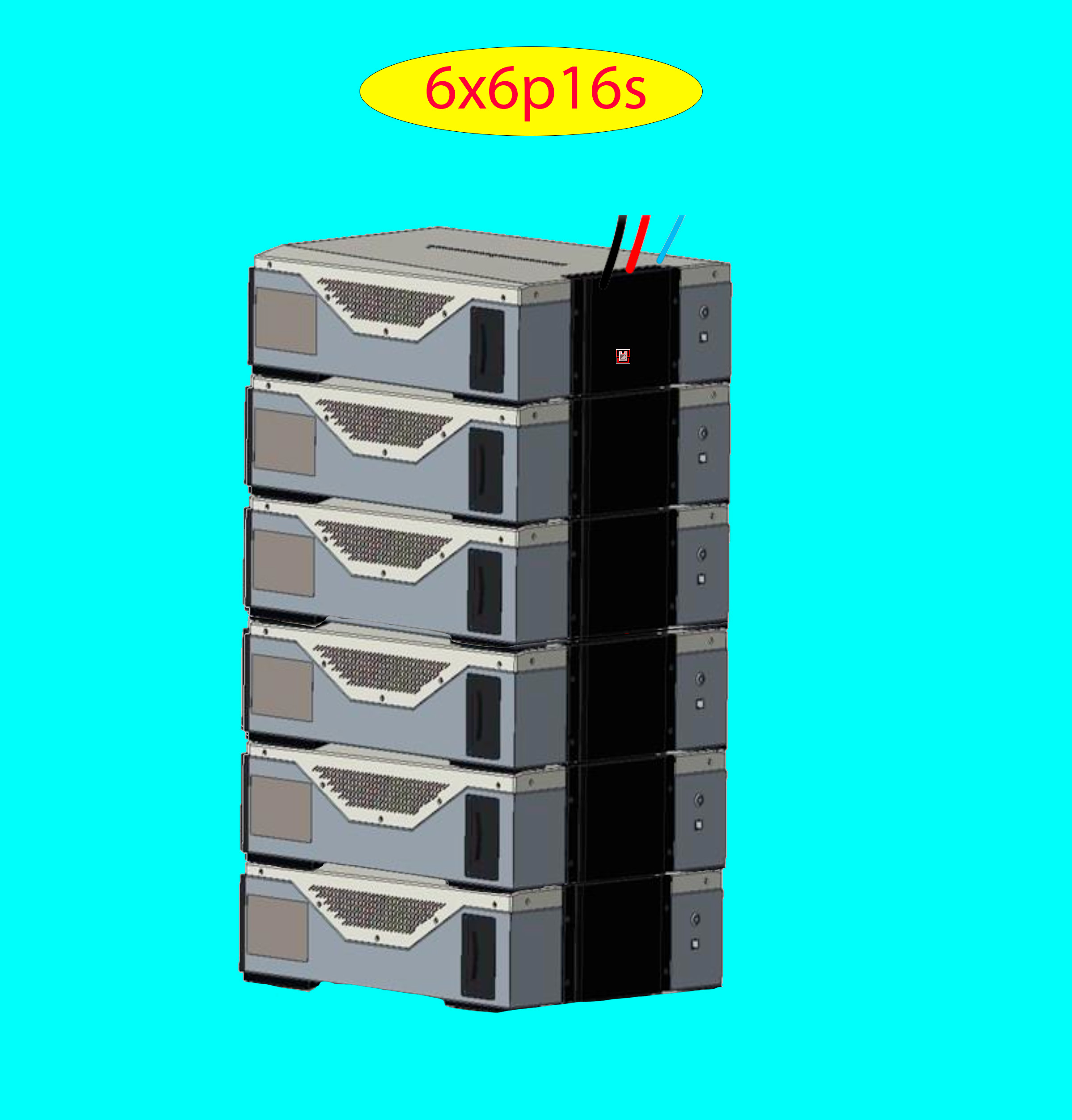 Product image for Battery Recycle East Penn Battery Deka Duration 6x6p16s LV DD5300 w 6CLUSTERS 6STACKS 0.25