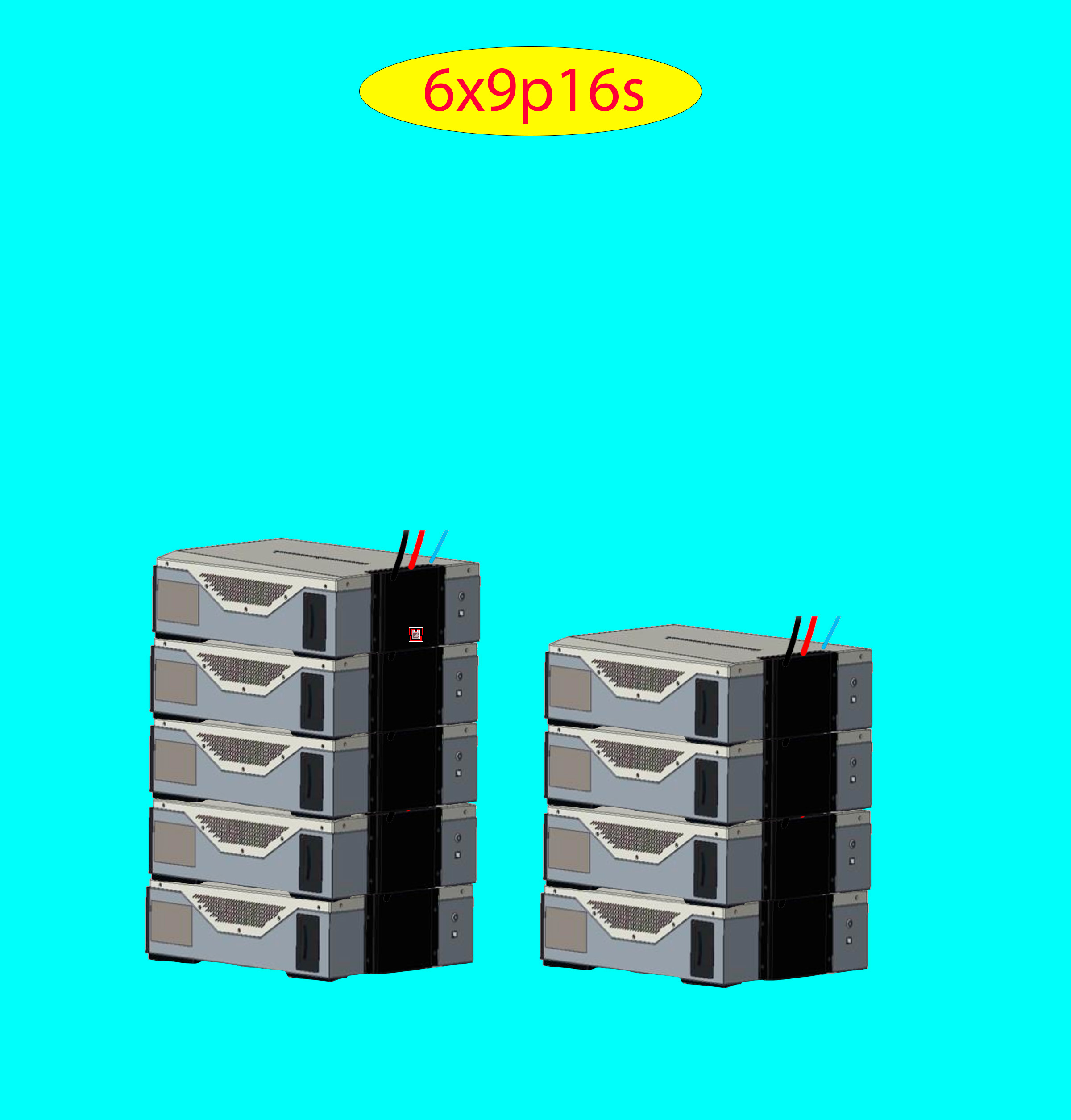 Product image for Battery Recycle East Penn Battery Deka Duration 6x9p16s LV DD5300 w 6CLUSTERS 12STACKS 0.25