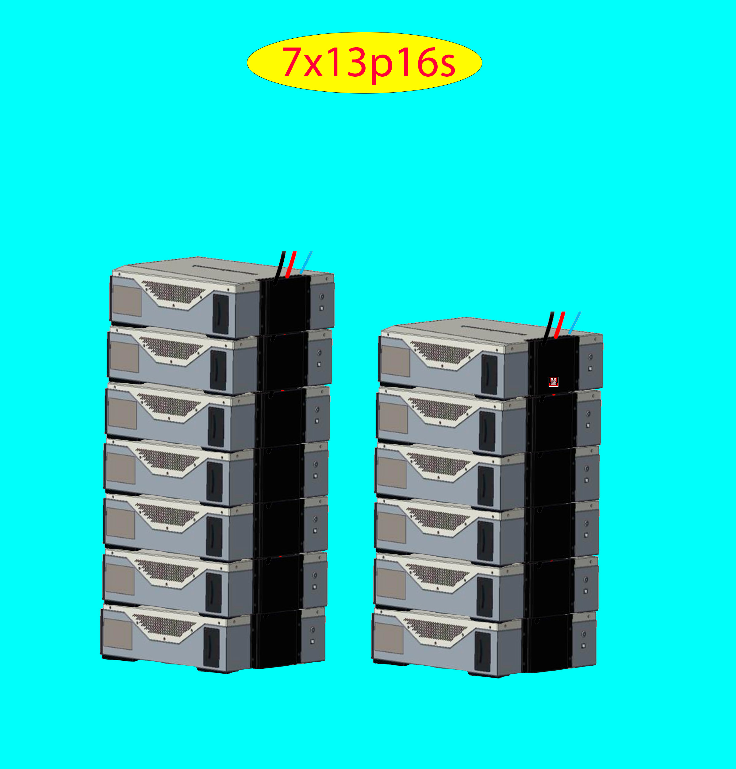 Product image for Battery Recycle East Penn Battery Deka Duration 7x13p16s LV DD5300 w 7CLUSTERS 14STACKS 0.25