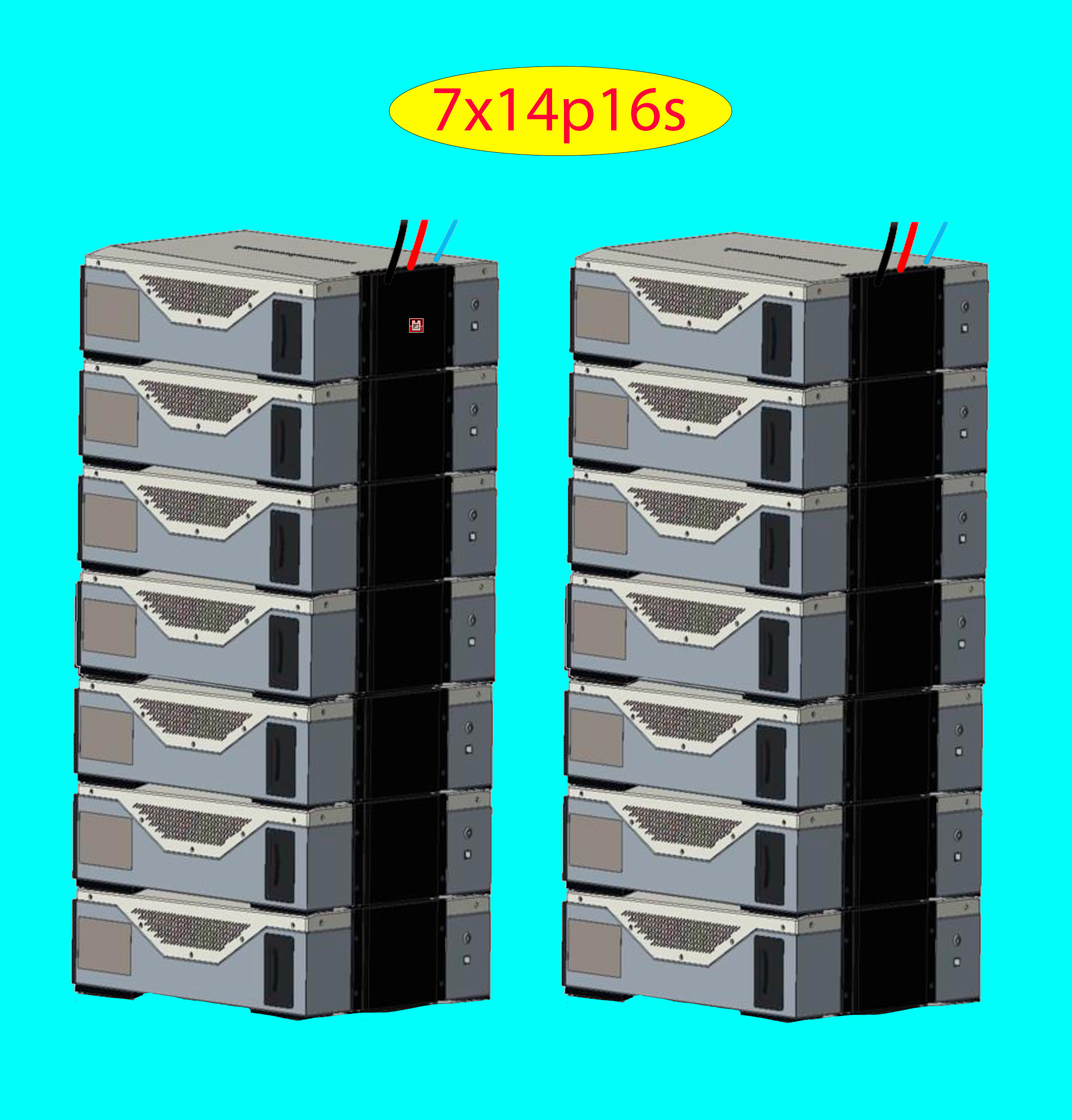 Product image for Battery Recycle East Penn Battery Deka Duration 7x14p16s LV DD5300 w 7CLUSTERS 14STACKS 0.25