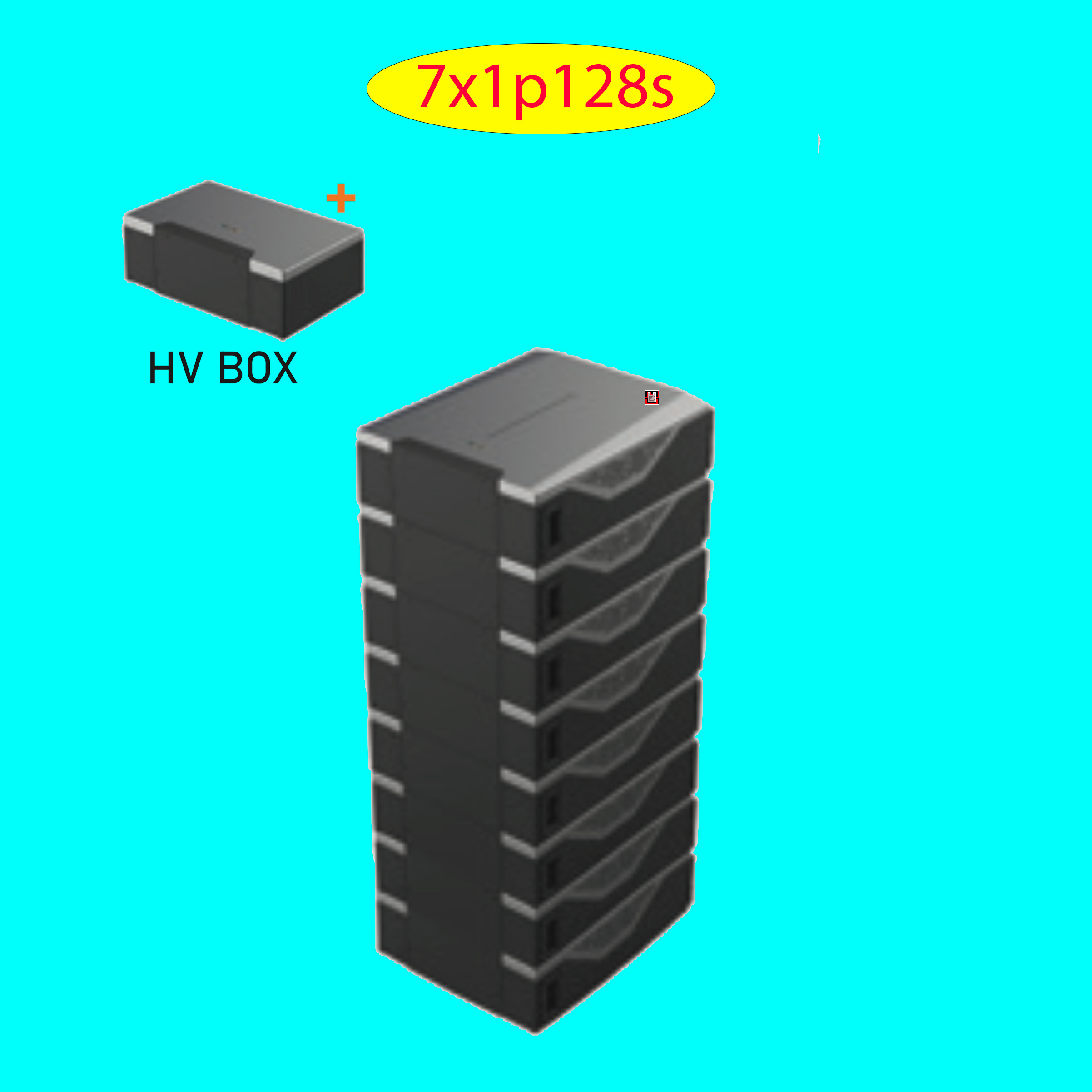 Product image for Battery Recycle East Penn Battery Deka Duration 7x1p8x16s HV DD5300 7CLUSTERS 7STACKS HVCable