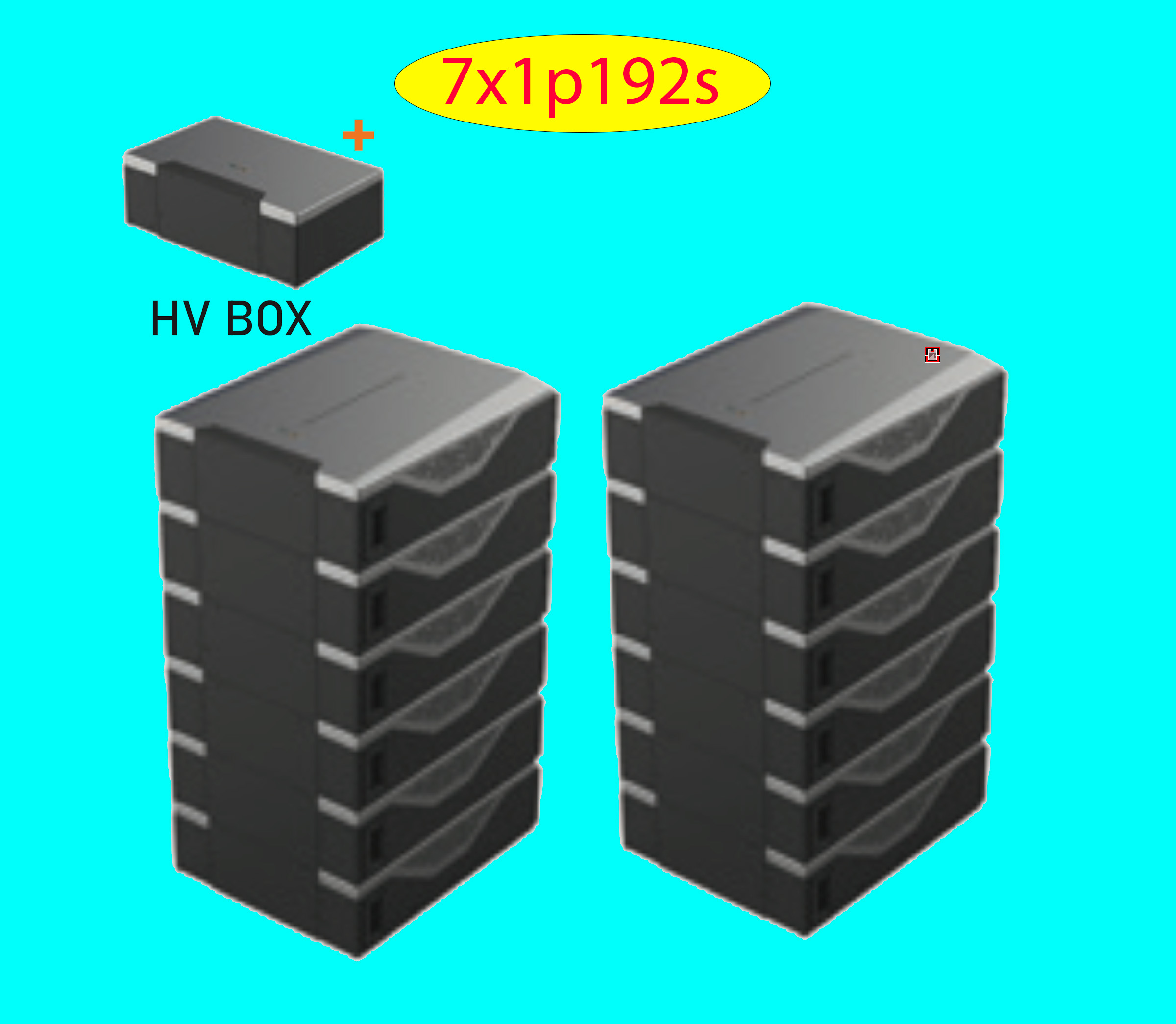 Product image for Battery Recycle East Penn Battery Deka Duration 7x1p12x16s HV DD5300 7CLUSTERS 14STACKS HVCable