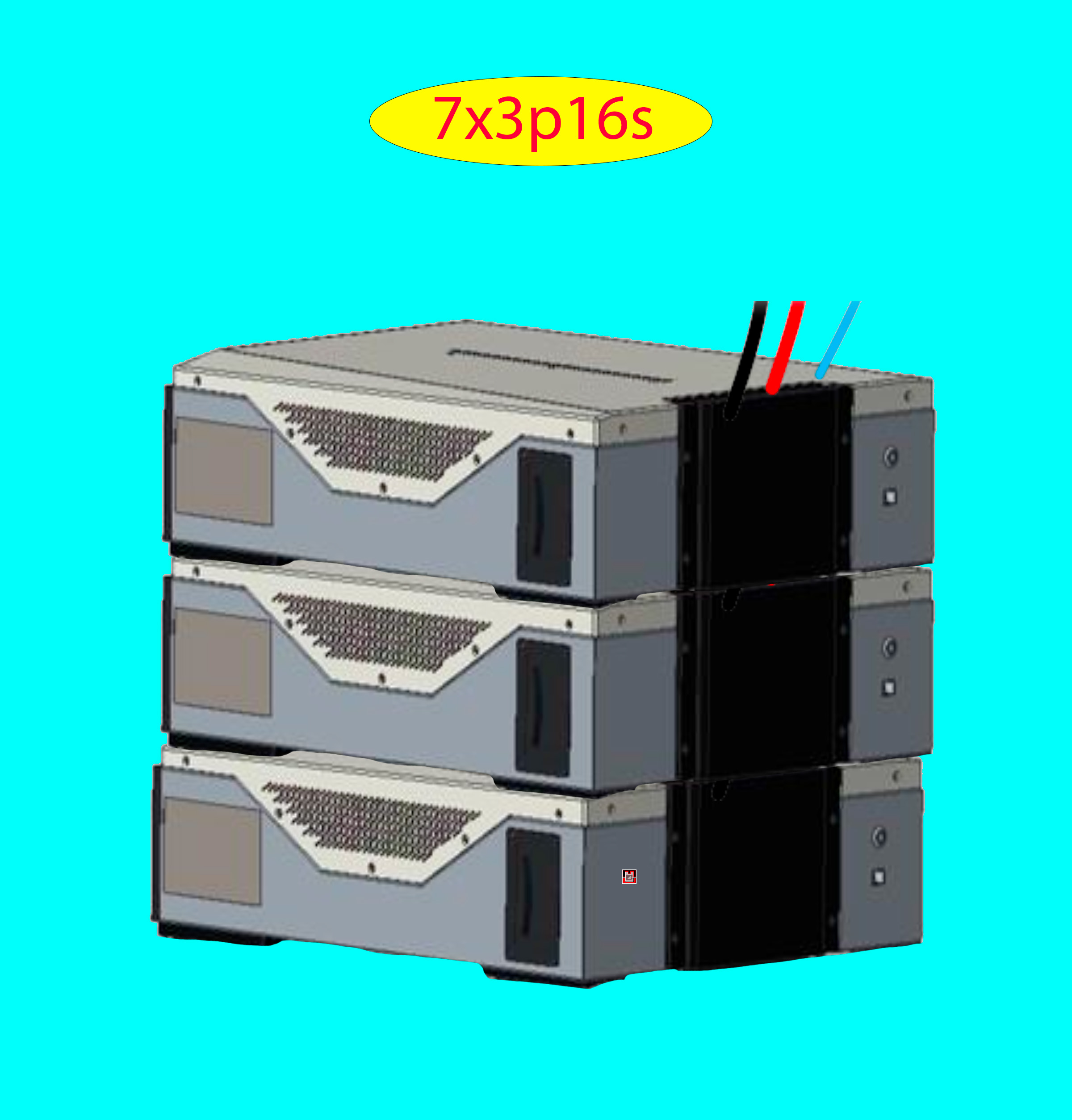 Product image for Battery Recycle East Penn Battery Deka Duration 7x3p16s LV DD5300 w 7CLUSTERS 7STACKS 0.25