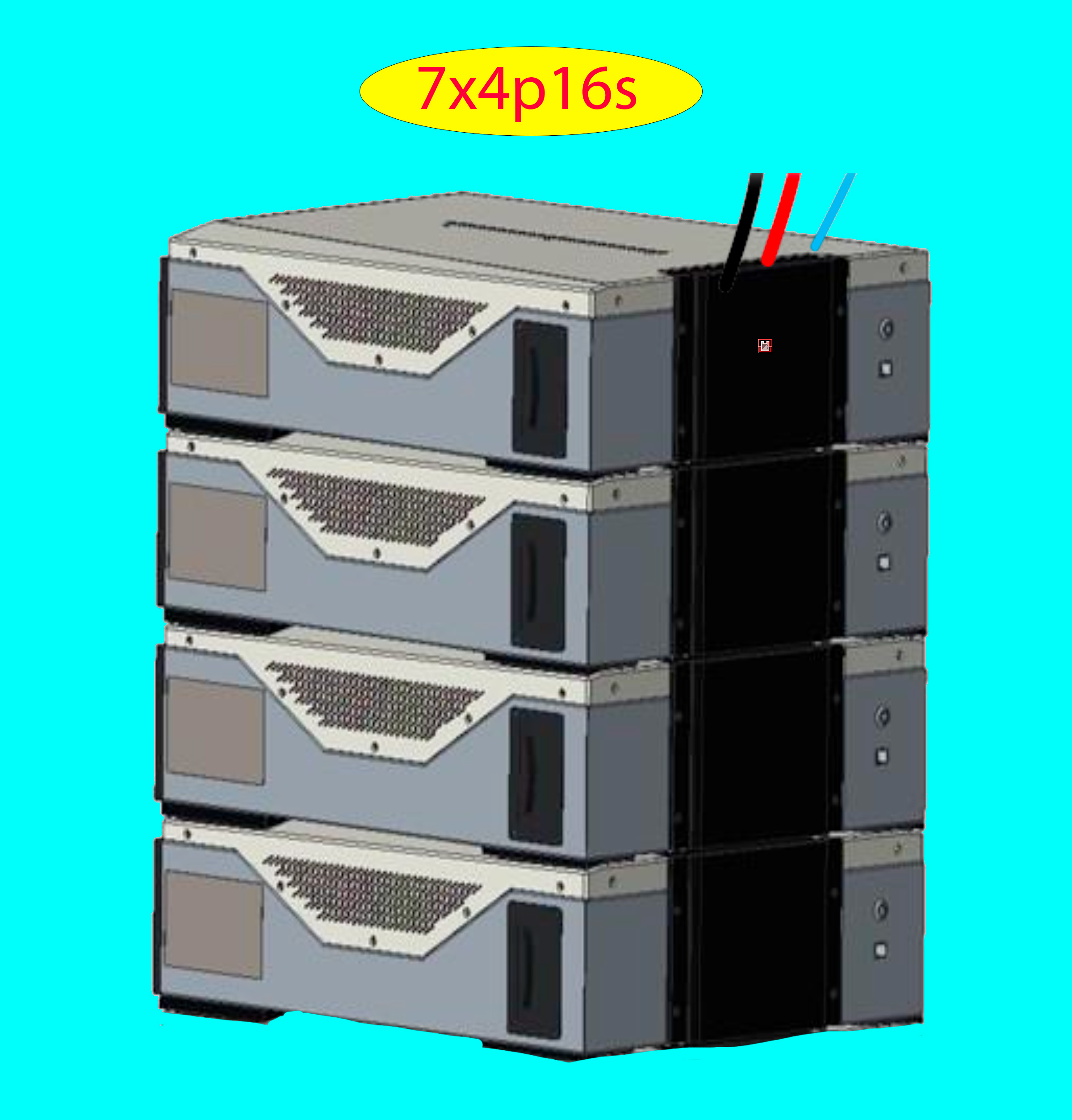 Product image for Battery Recycle East Penn Battery Deka Duration 7x4p16s LV DD5300 w 7CLUSTERS 7STACKS 0.25