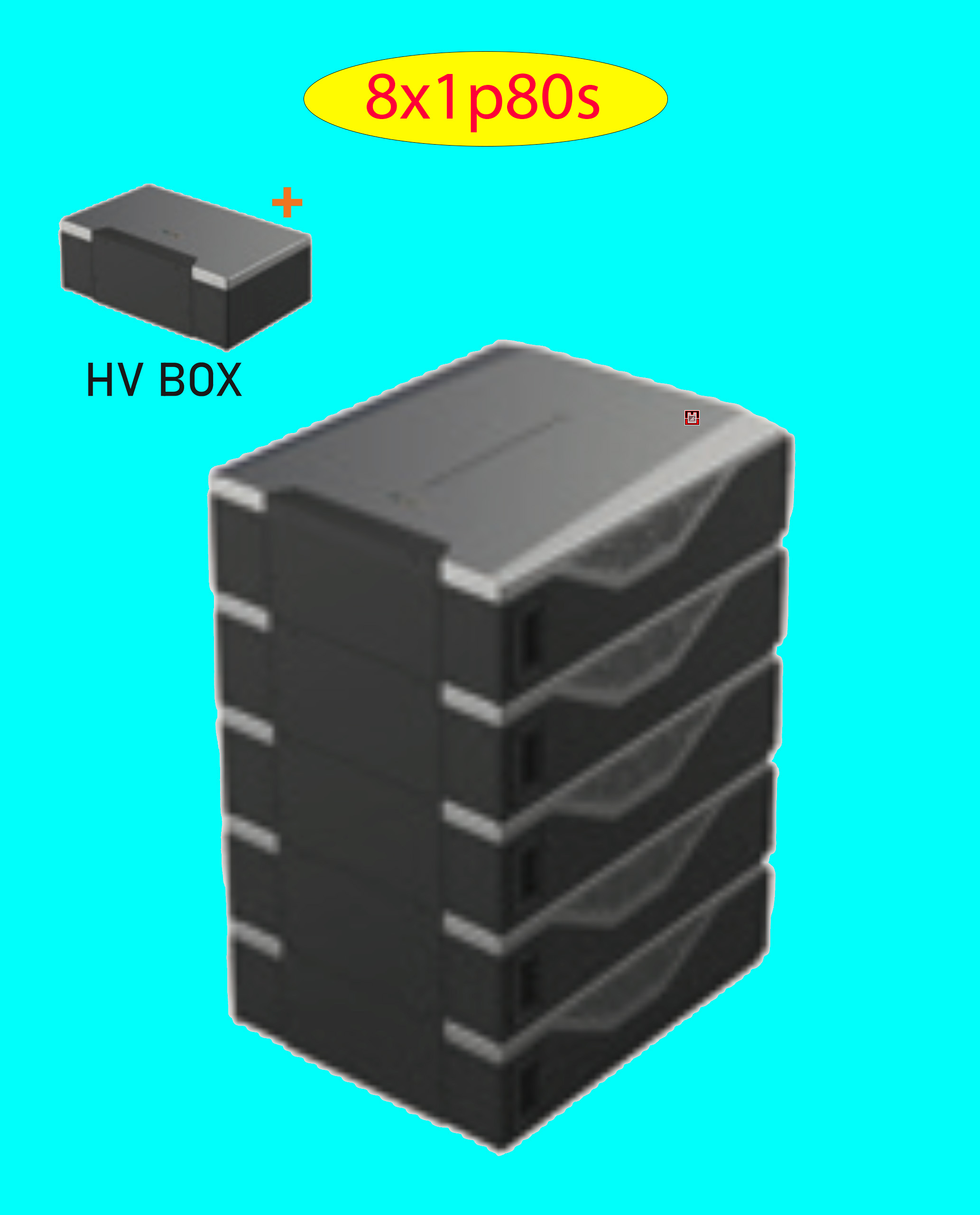Product image for Battery Recycle East Penn Battery Deka Duration 8x1p5x16s HV DD5300 8CLUSTERS 8STACKS HVCable