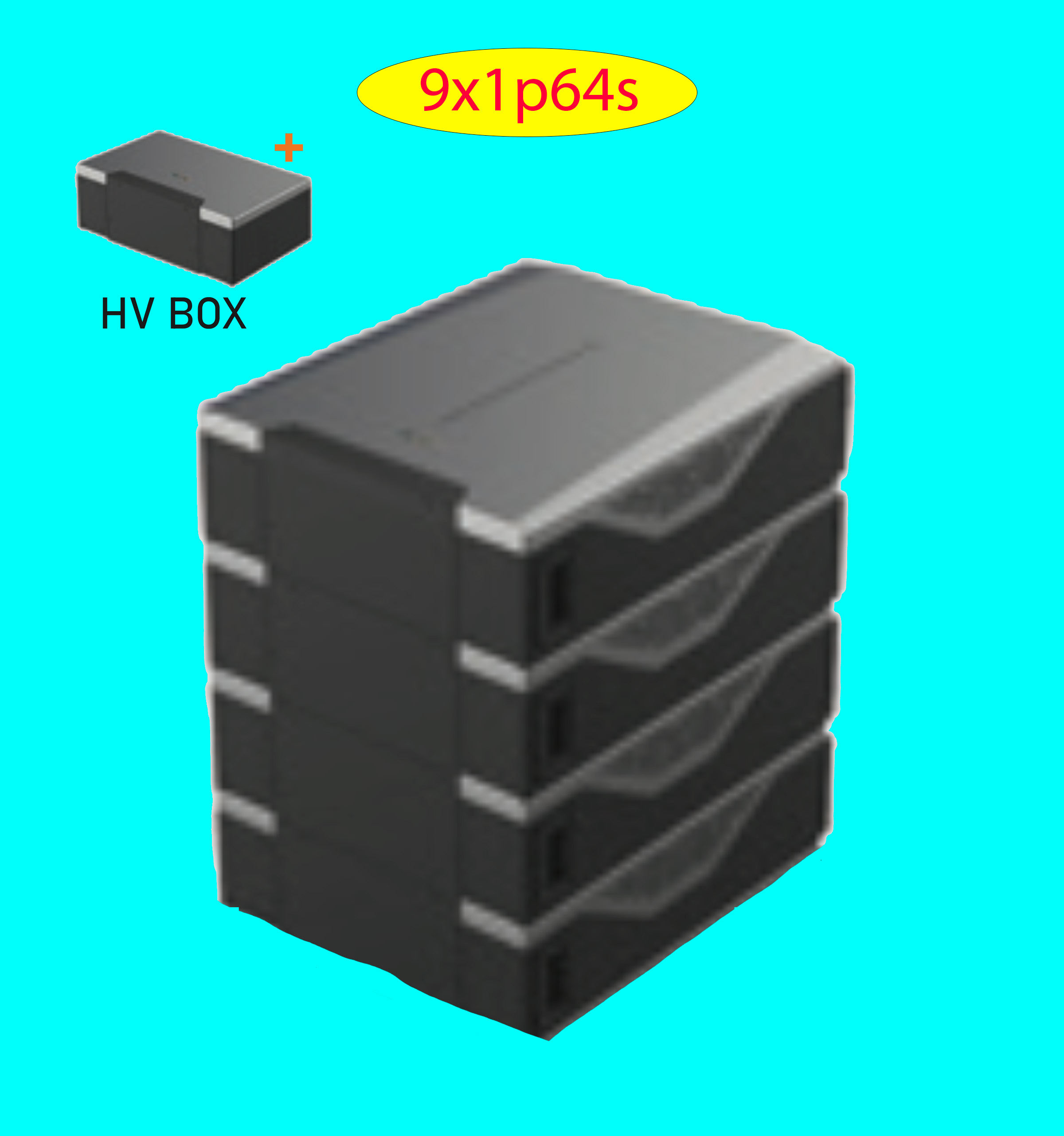 Product image for Battery Recycle East Penn Battery Deka Duration 9x1p4x16s HV DD5300 9CLUSTERS 9STACKS HVCable