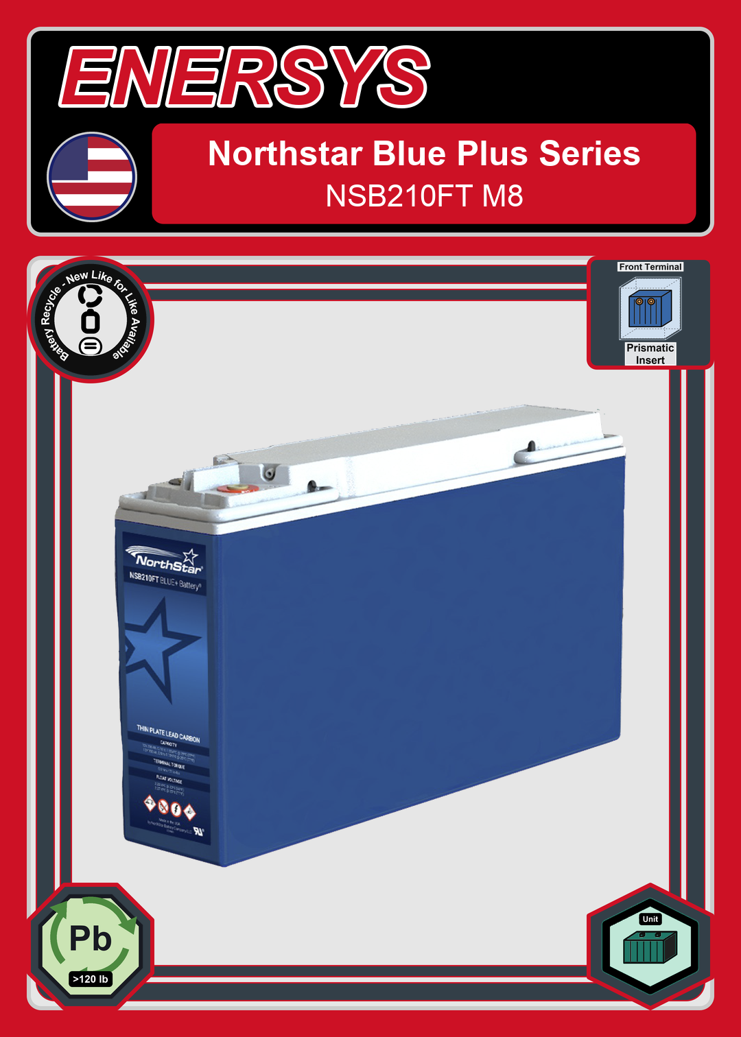 Battery Recycle Northstar Blue Plus Series NSB210FT M8