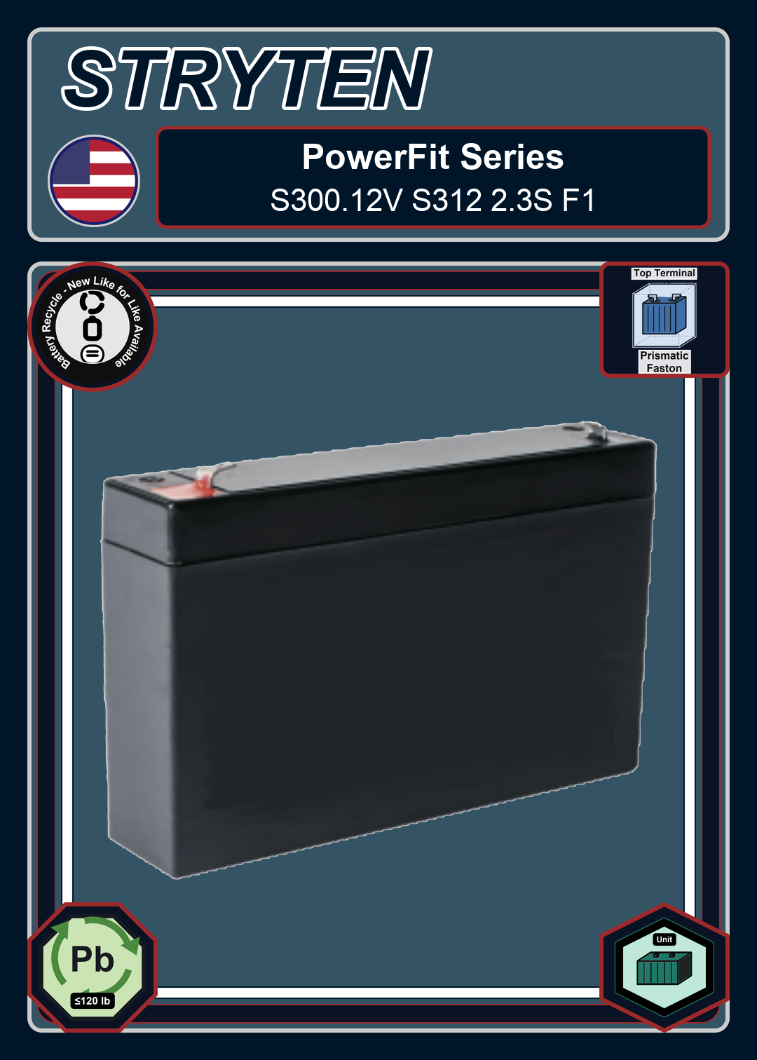 Battery Recycle Exide Battery PowerFit S300 12V S312 2 3S F1