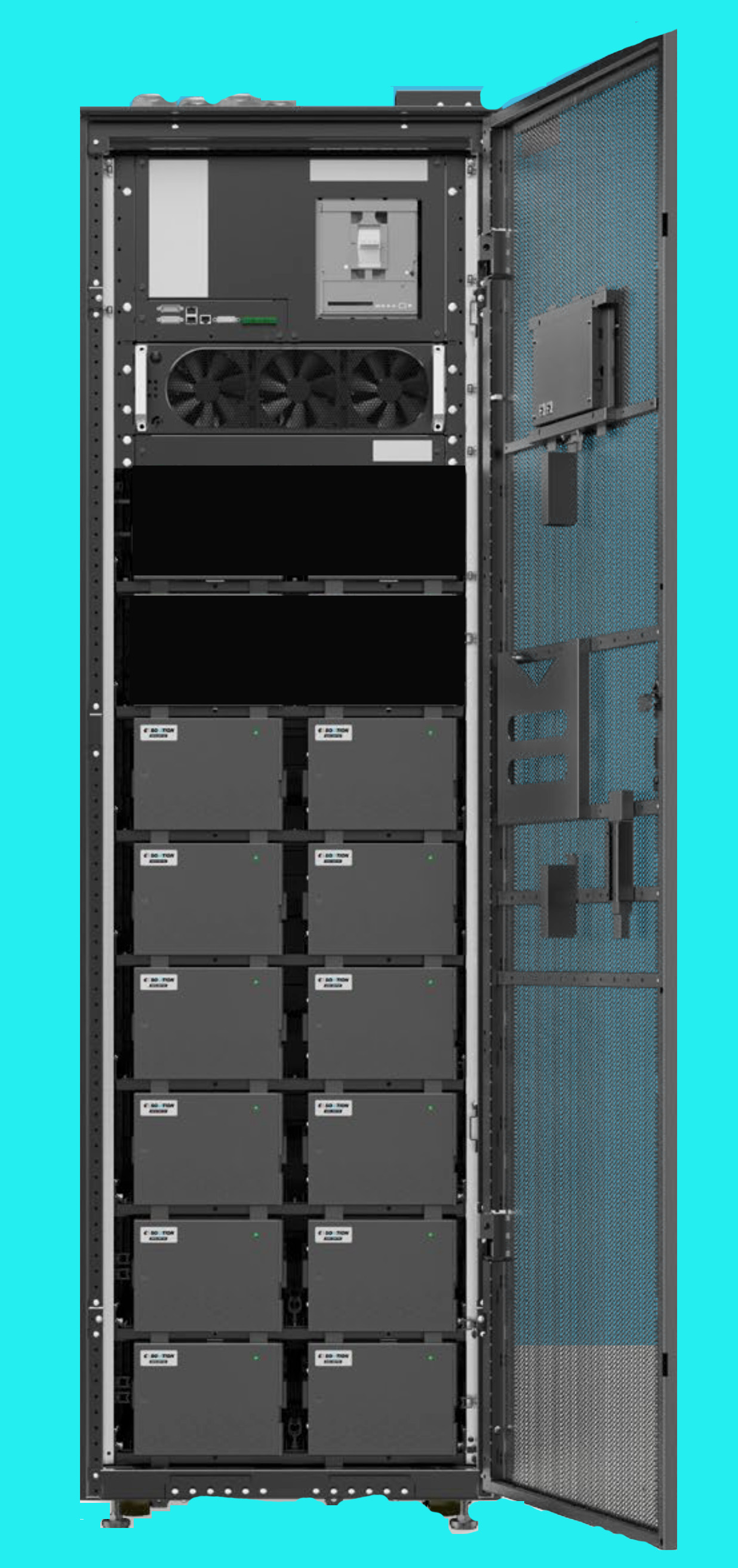 Product image for Battery Recycle Exide Battery LFP UPS Data Center 2p6x20s 76 5AH 6+6Mods Rack M8