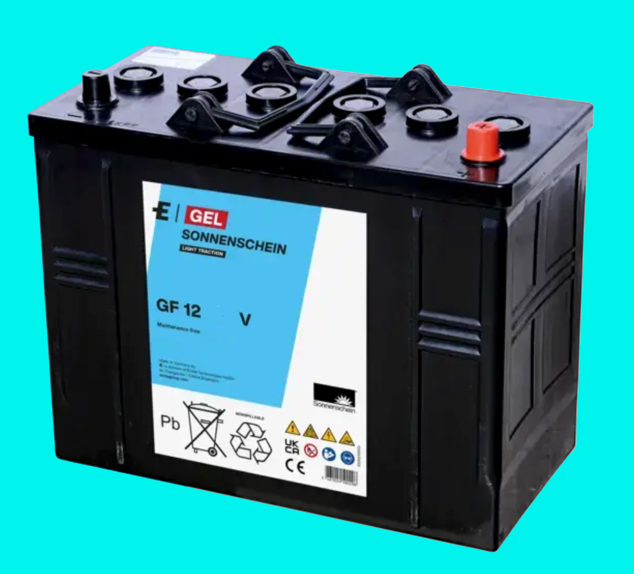 Product image for Battery Recycle Exide Battery Gel Sonnenschein Light Traction GF 12 160 V Post