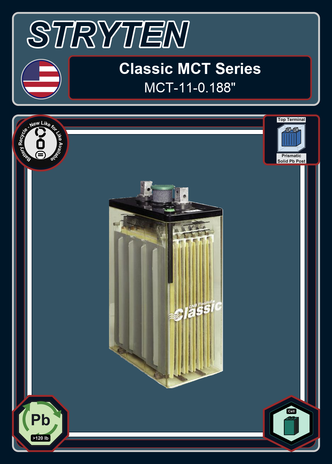 Battery Recycle Exide GNB Classic Series MCT 11 0 188