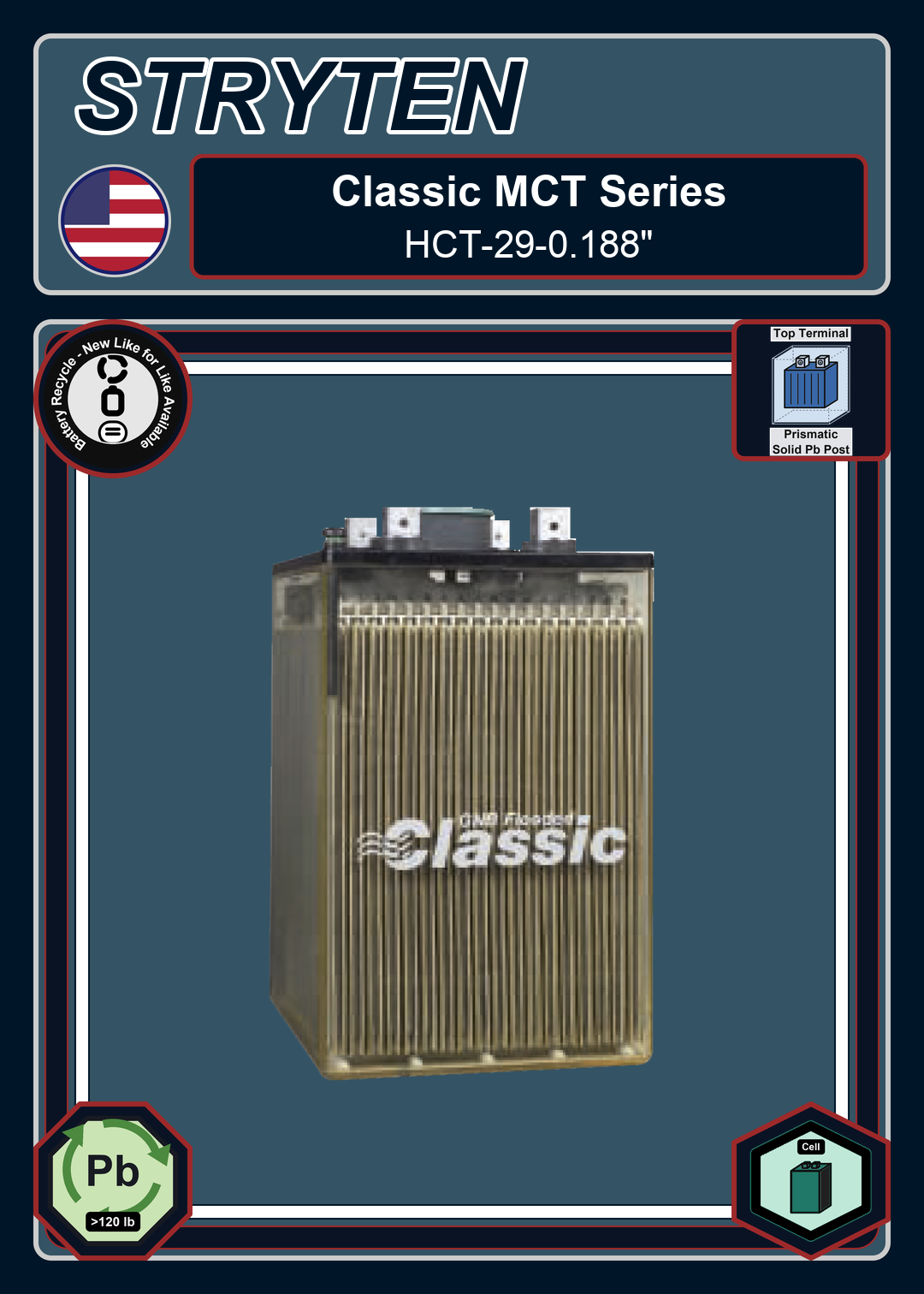 Battery Recycle Exide GNB Classic Series HCT 29 0 188