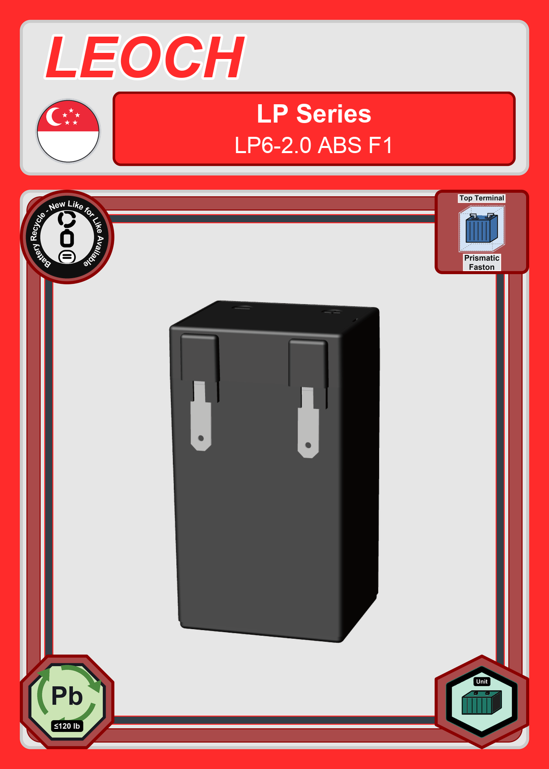 Battery Recycle Leoch Battery LP Series LP6 2 0 ABS F1