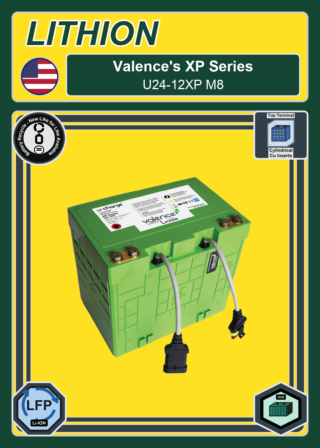 Battery Recycle Valence XP Series U24 12XP M8