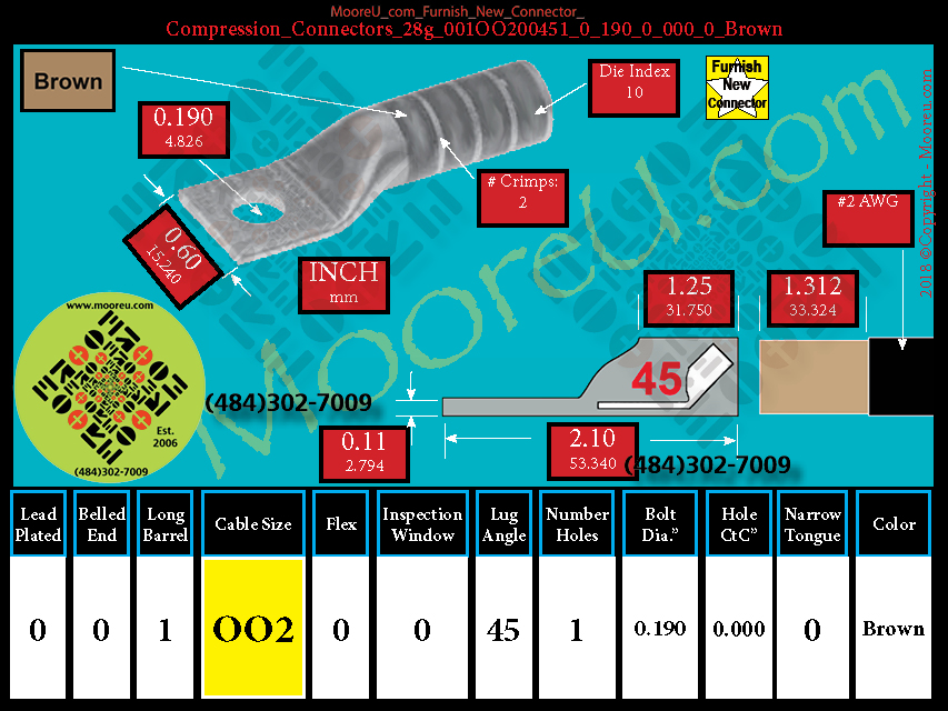 Product image for Furnish New Compression Lug 28g 001OO200001 0 190 0 000 0 Brown