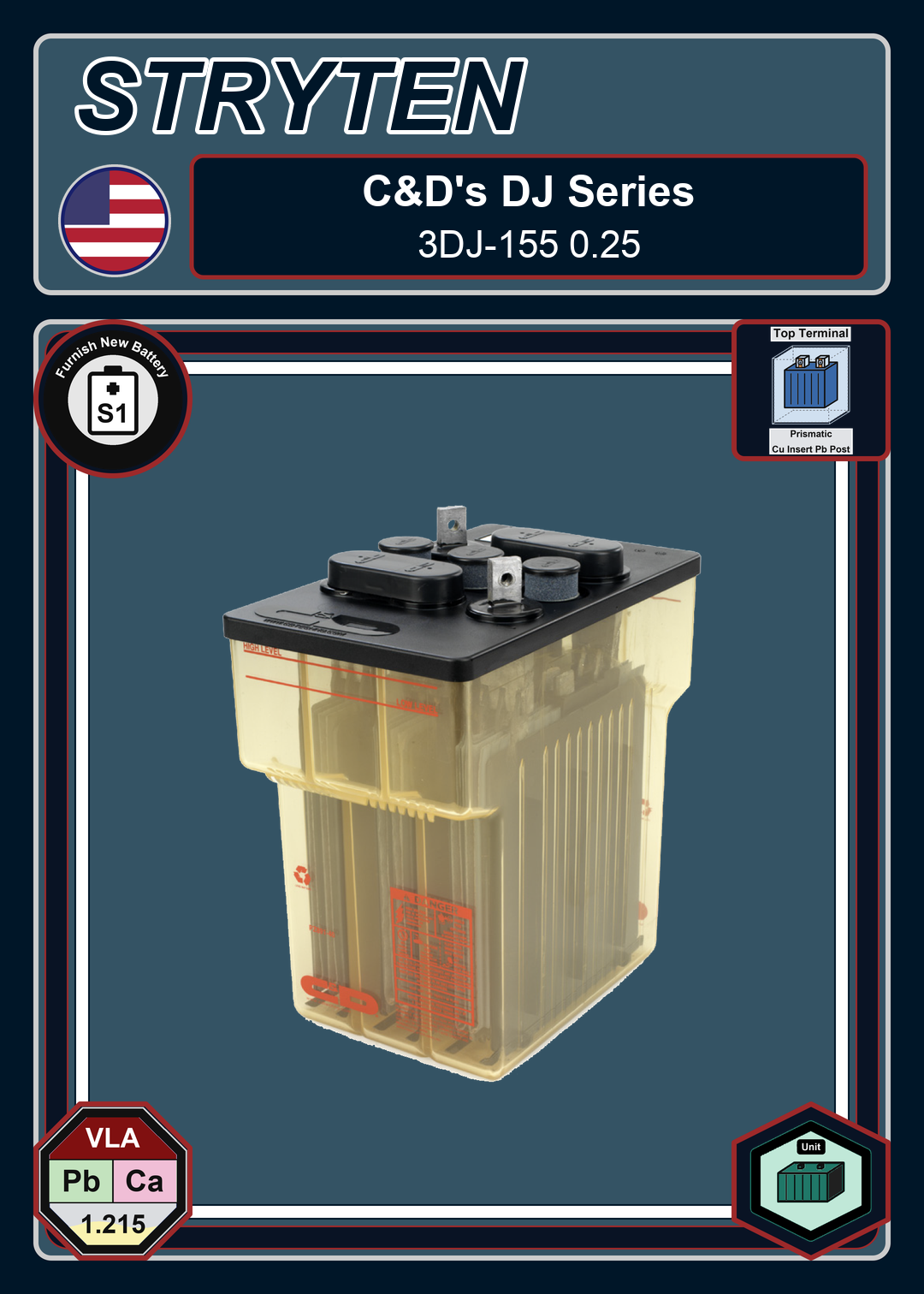 Furnish New Battery CDTechno DJ Series 3DJ 155 0 25