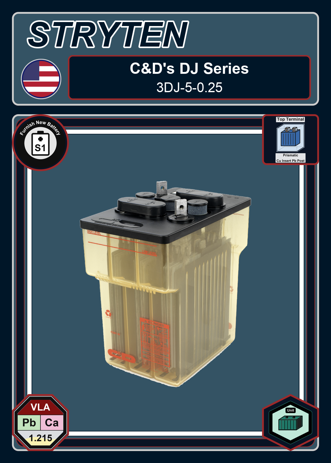 Furnish New Battery CDTechno DJ Series 3DJ 5 0 25