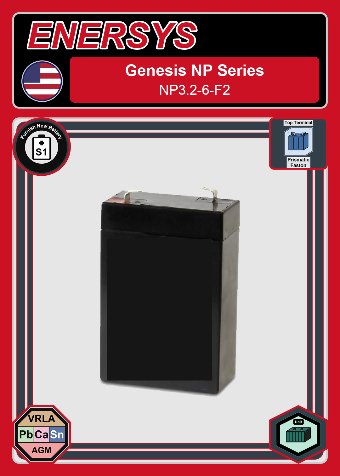 Furnish New Battery Enersys Genesis NP Series NP3 2 6 F2