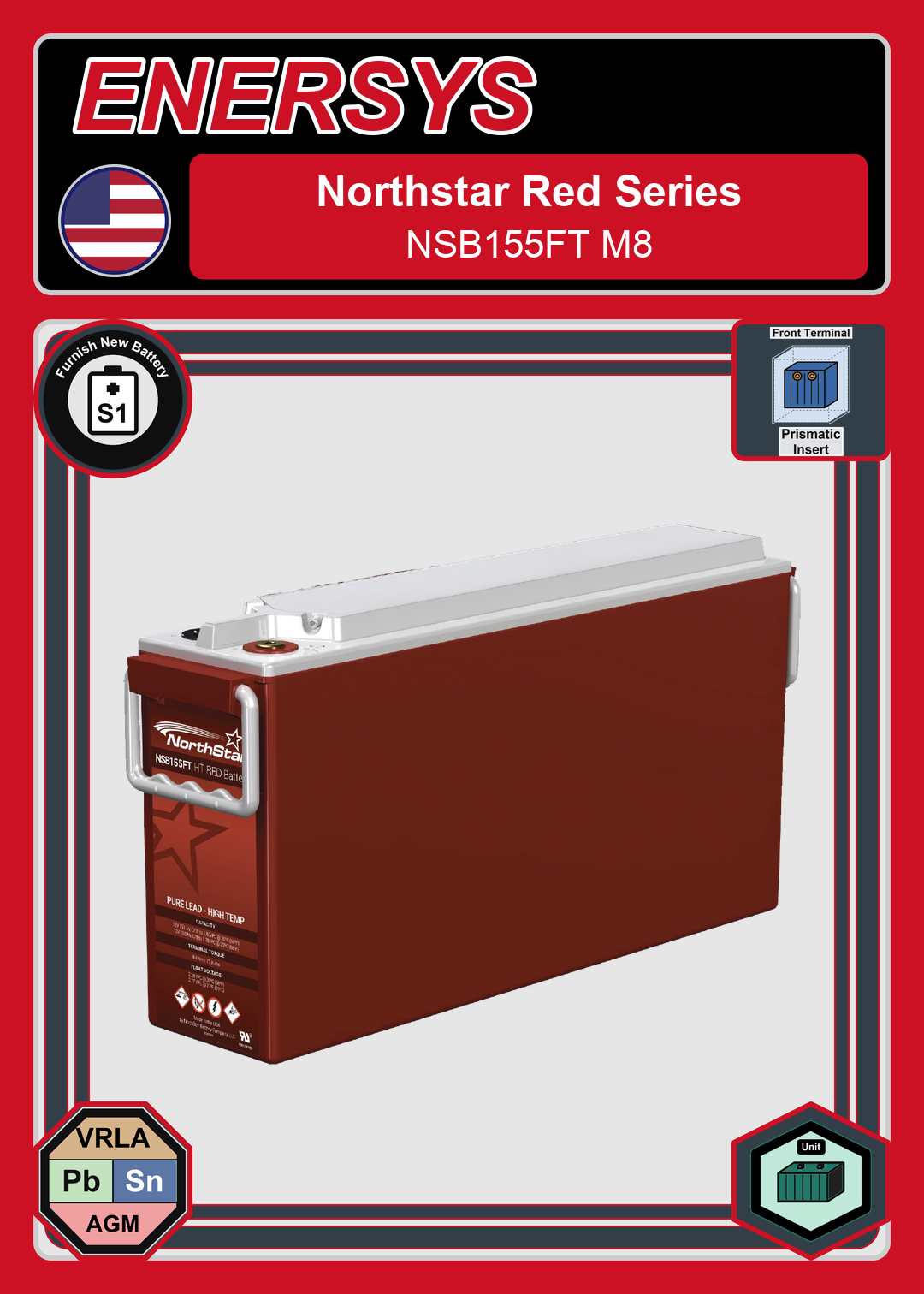 Furnish New Battery Northstar Red Series NSB155FT M8