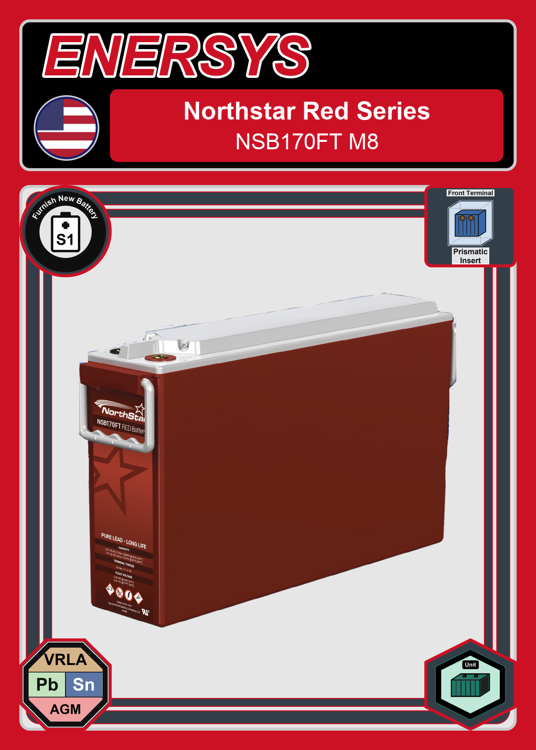 Furnish New Battery Northstar Red Series NSB170FT M8