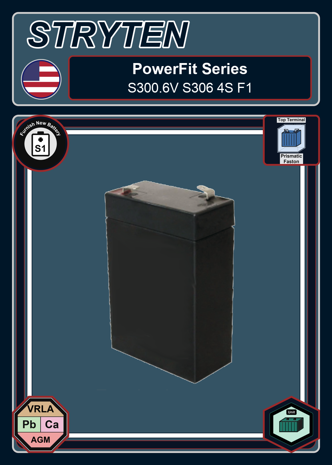 Furnish New Battery Exide Battery PowerFit S300 6V S306 4S F1