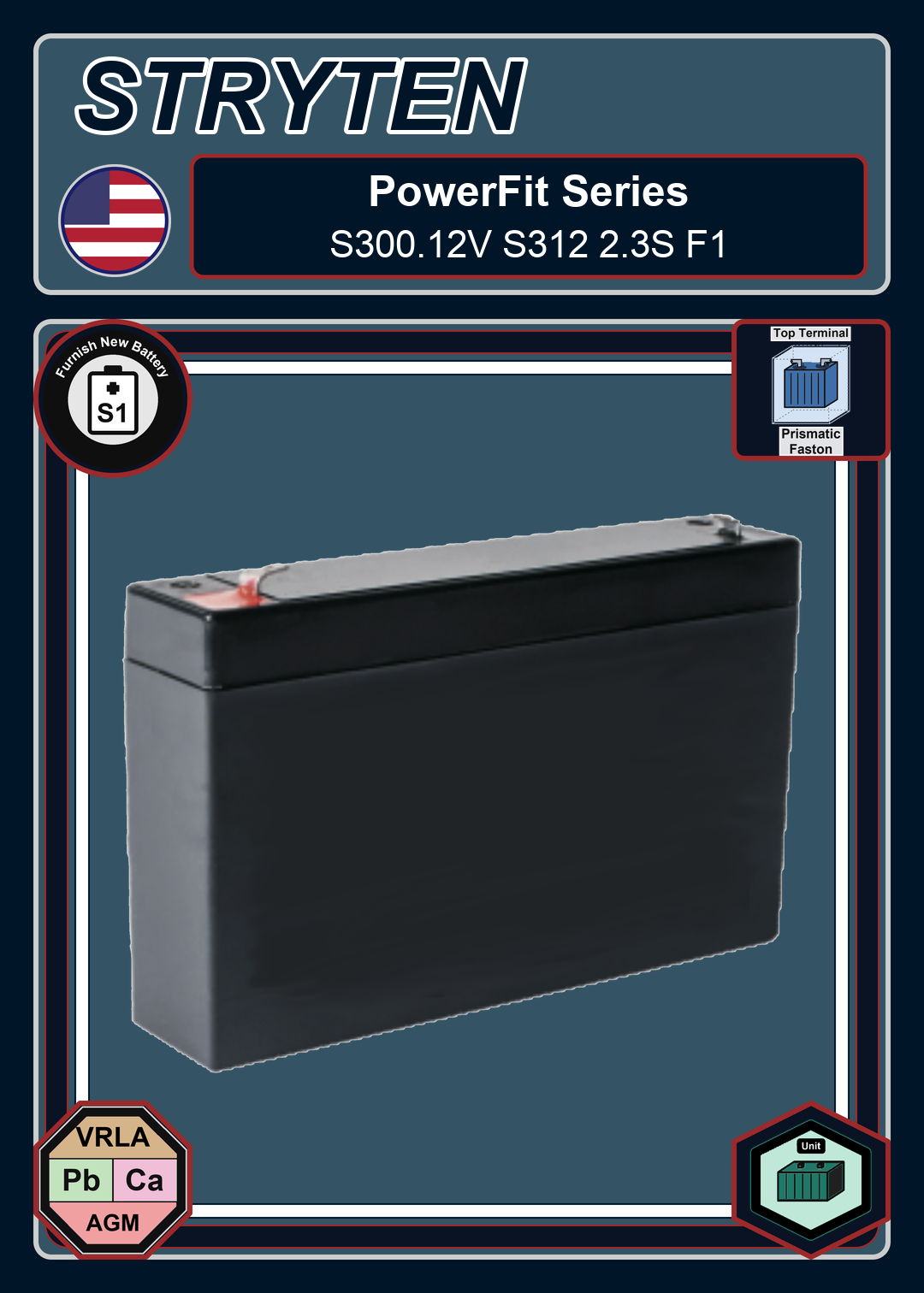 Furnish New Battery Exide Battery PowerFit S300 12V S312 2 3S F1