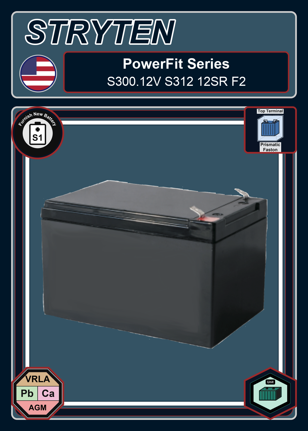 Furnish New Battery Exide Battery PowerFit S300 12V S312 12SR F2