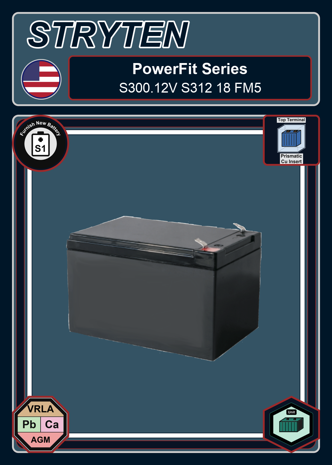 Furnish New Battery Exide Battery PowerFit S300 12V S312 18 FM5