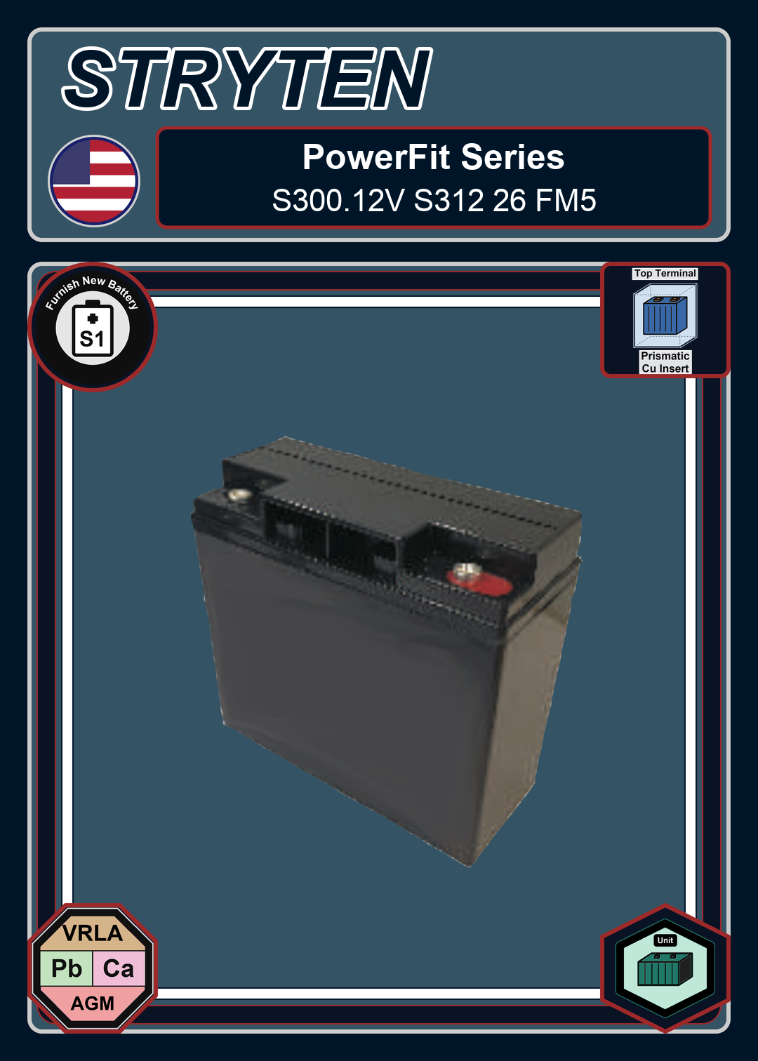 Furnish New Battery Exide Battery PowerFit S300 12V S312 26 FM5