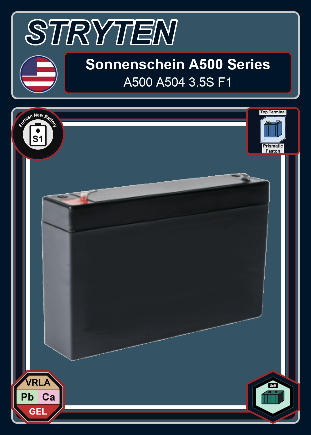 Furnish New Battery Exide Battery Sonnenschein A500 A504 3 5S F1