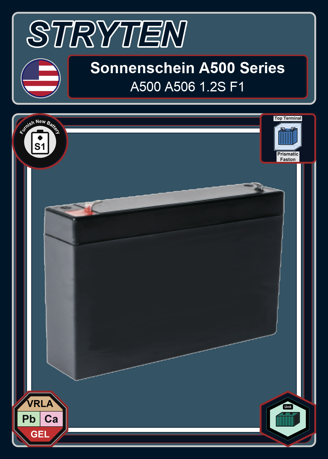 Furnish New Battery Exide Battery Sonnenschein A500 A506 1 2S F1