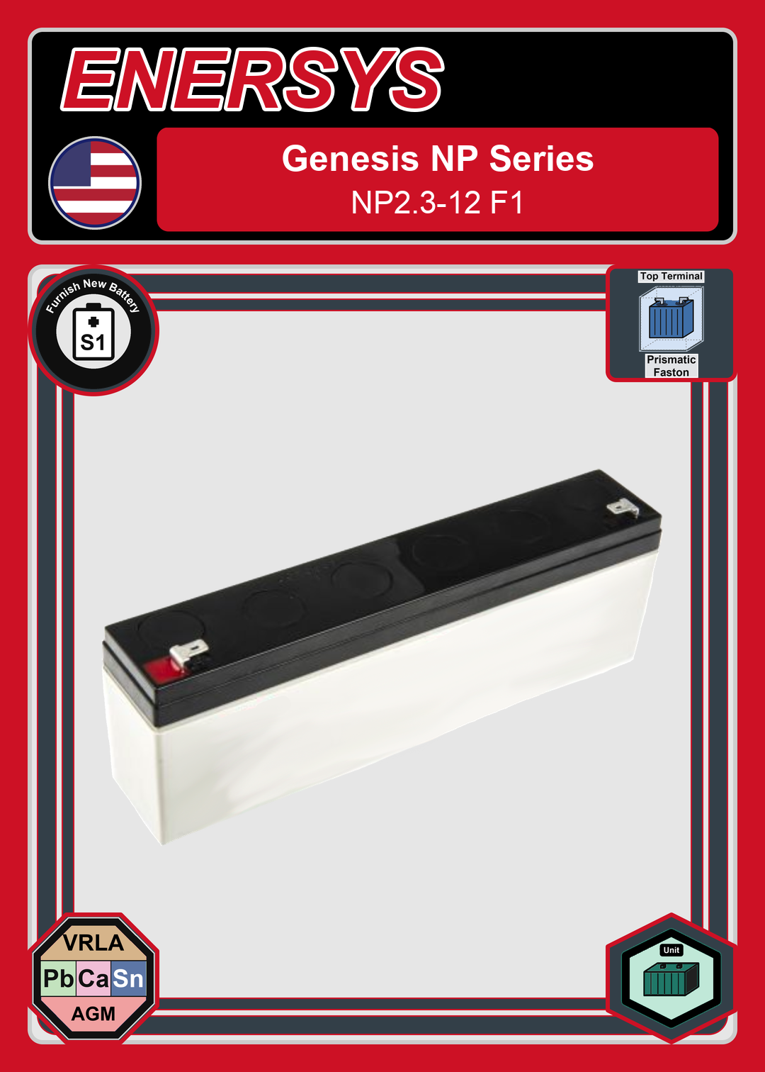 Furnish New Battery Enersys Genesis NP Series NP2 3 12 F1