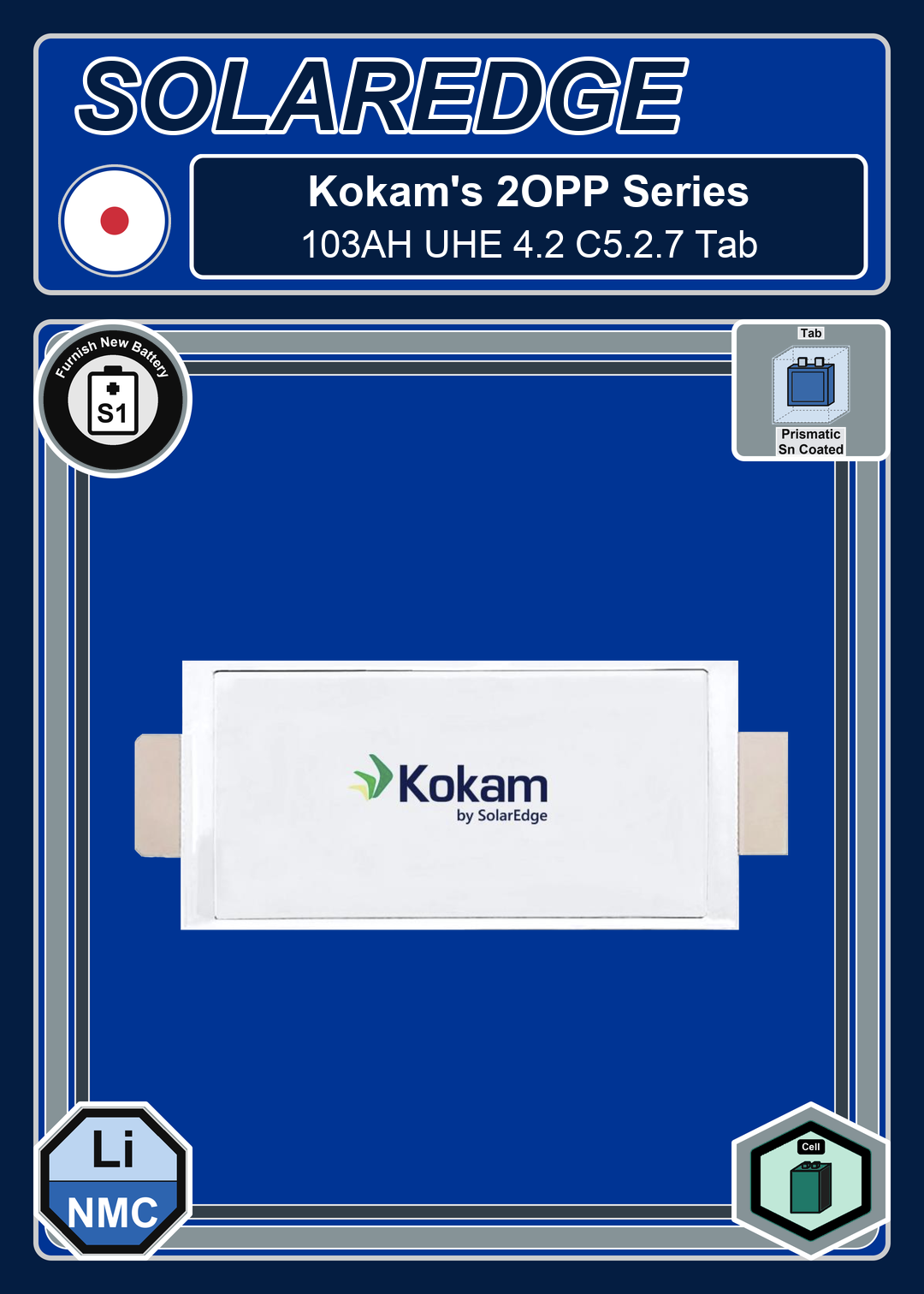 Furnish New Battery Kokam NMC 2OPP Series 103AH UHE 4 2 C5 2 7 Tab