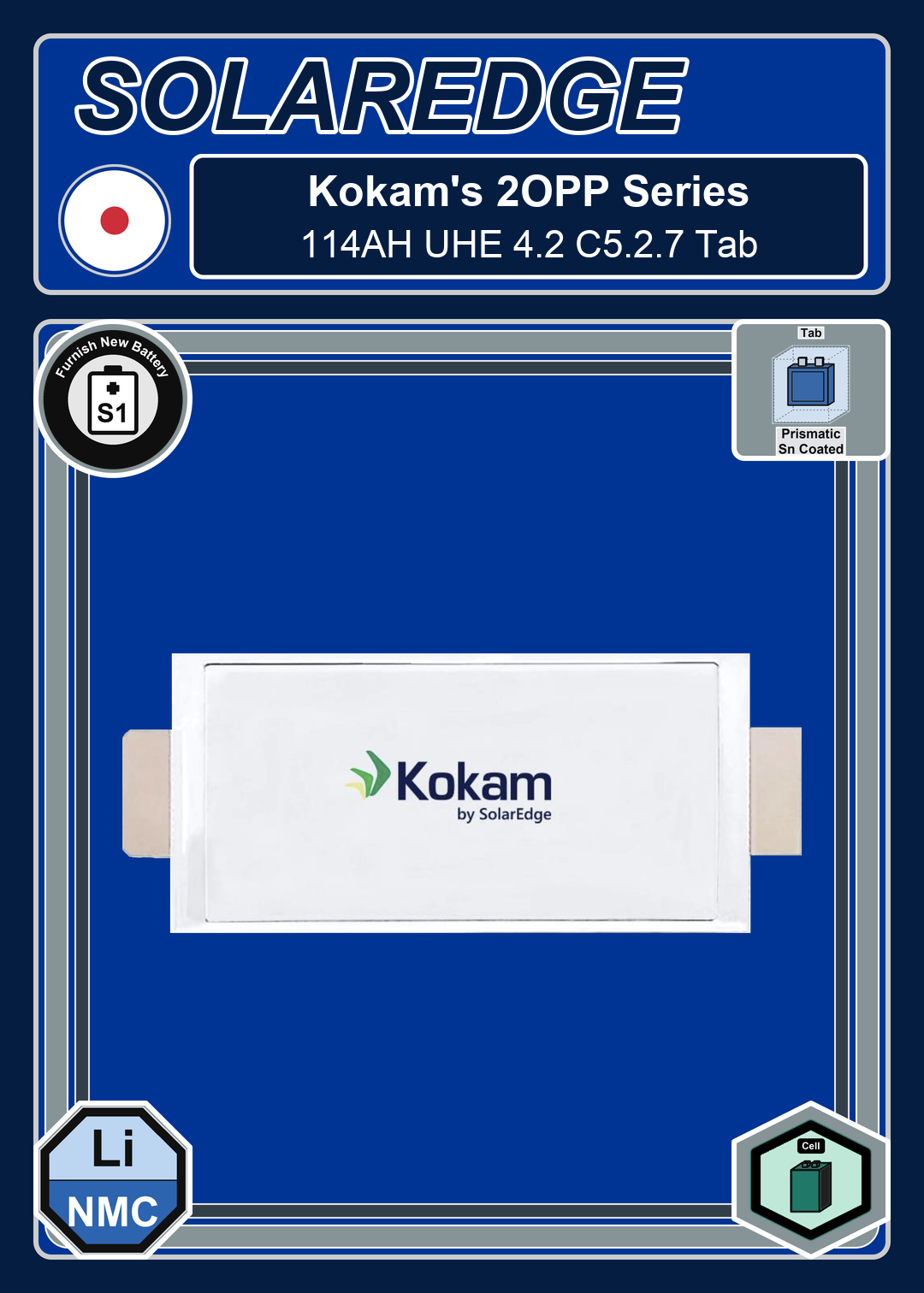 Furnish New Battery Kokam NMC 2OPP Series 114AH UHE 4 2 C5 2 7 Tab